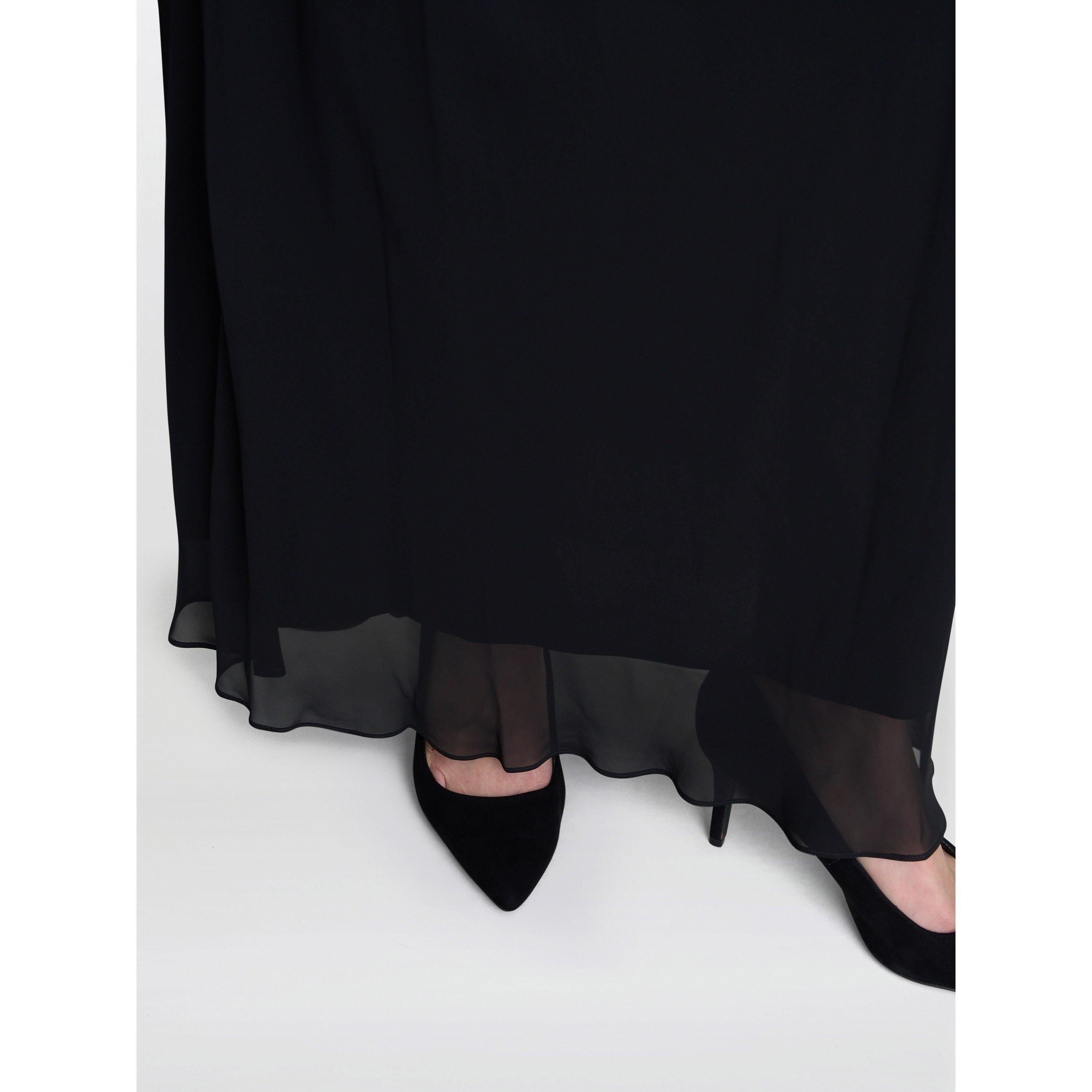 Black - Gina Bacconi - Bernice Chiffon Maxi Skirt - 4