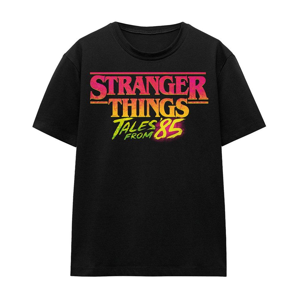 Black - Stranger Things - Stranger Things Tales From 85 Logo T-Shirt Black - 4