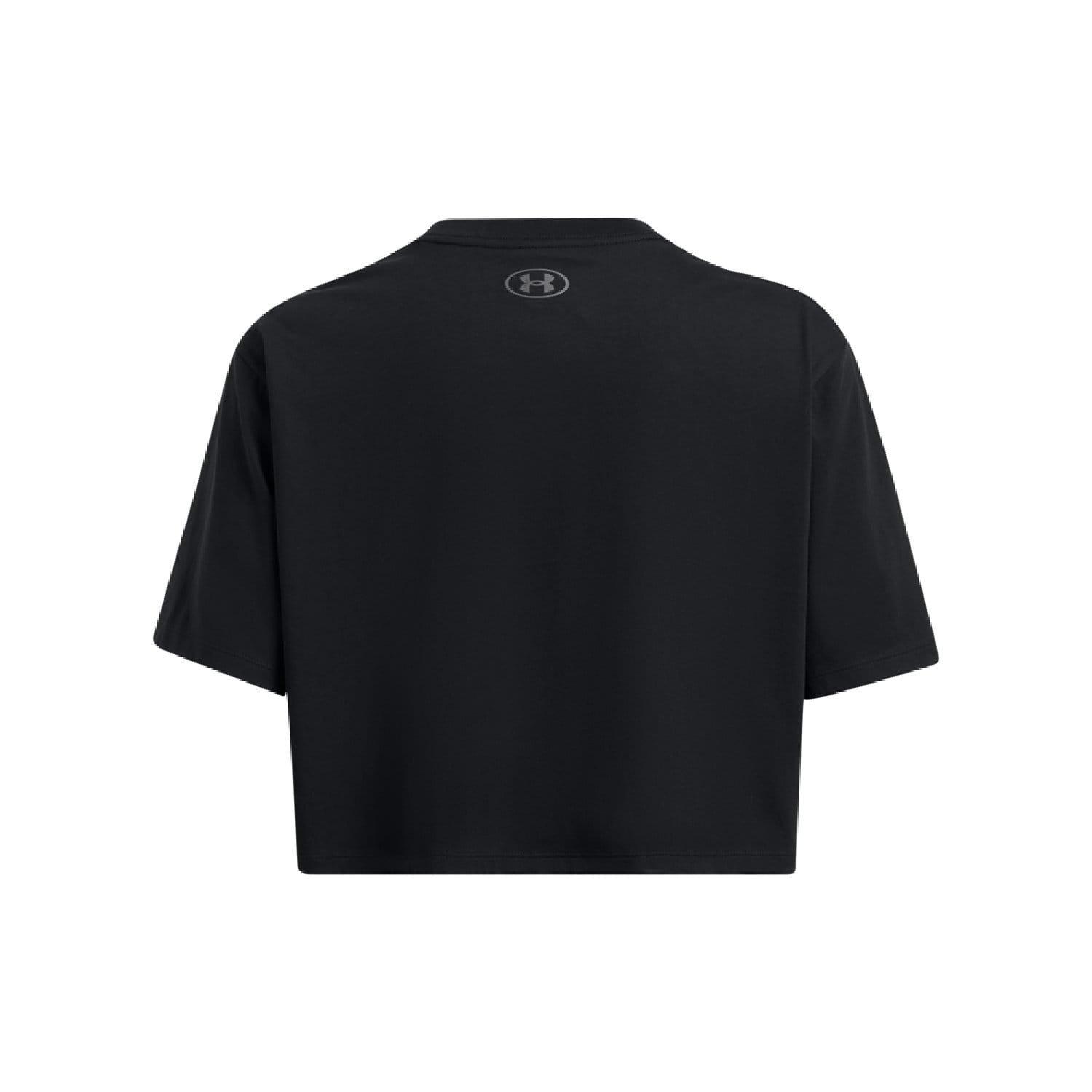 Black - Under Armour - Boxy Crop Branded T-Shirt - 2