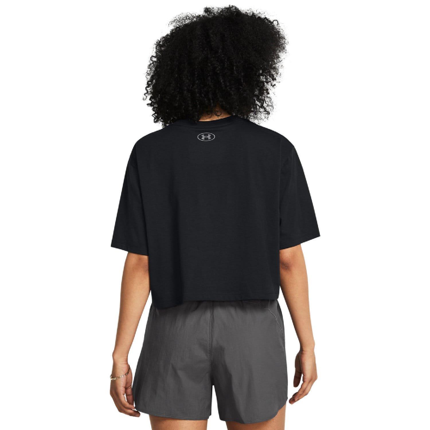 Black - Under Armour - Boxy Crop Branded T-Shirt - 4