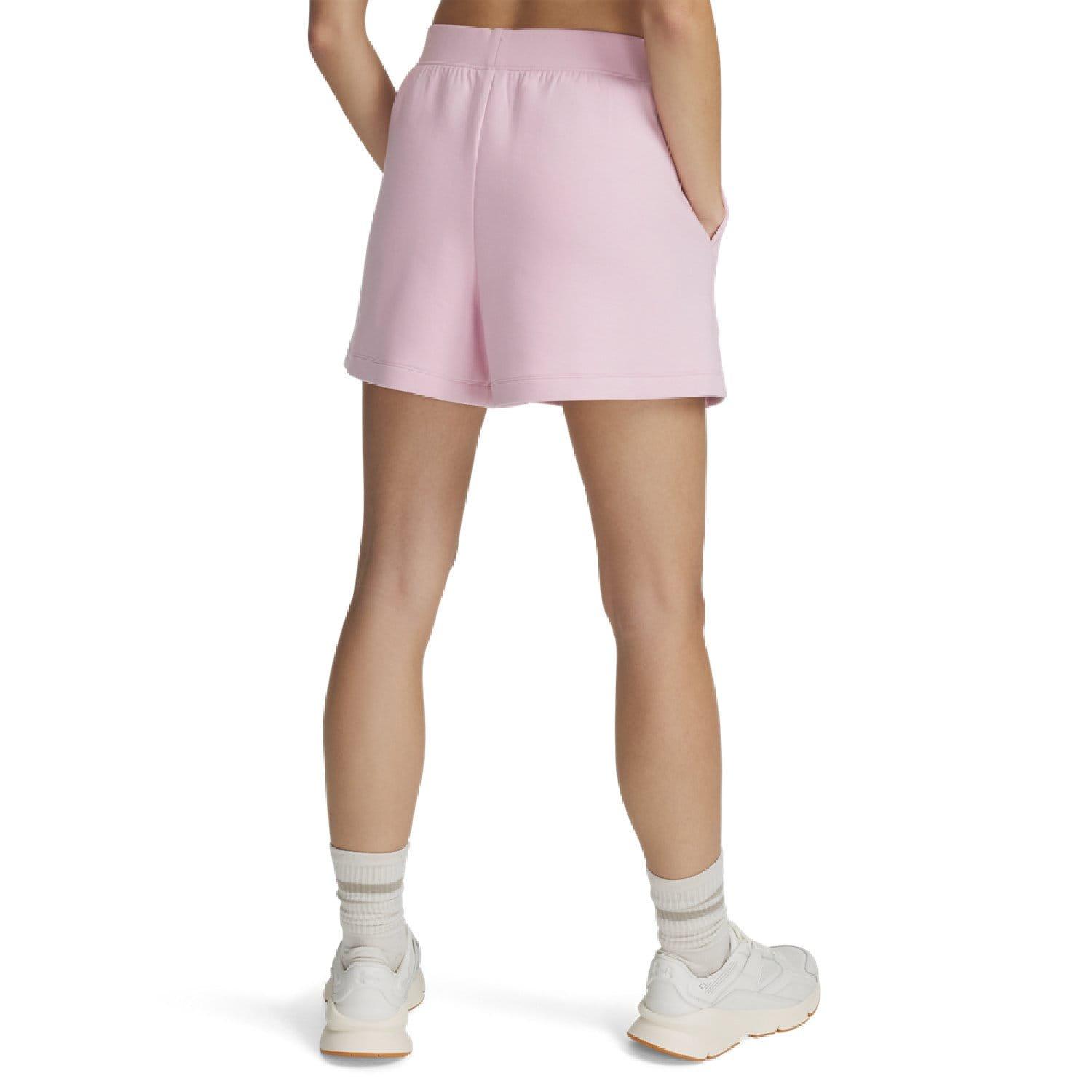Pink - Under Armour - Unstoppable Fleece 4in Shorts - 2