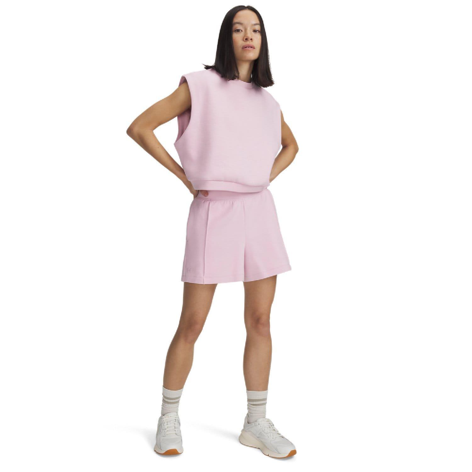 Pink - Under Armour - Unstoppable Fleece 4in Shorts - 4