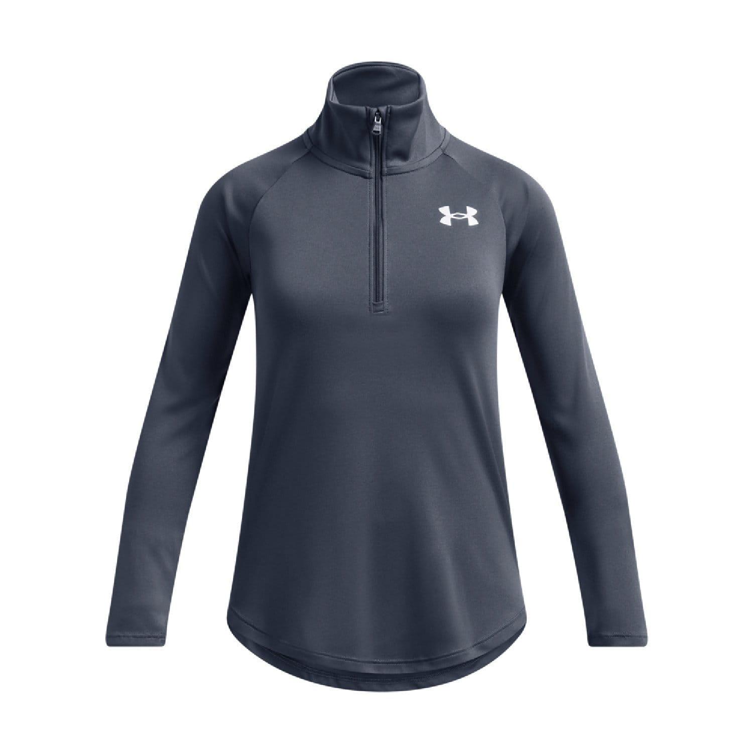 Grey - Under Armour - Tech Graphic 1/2 Zip Top - 1