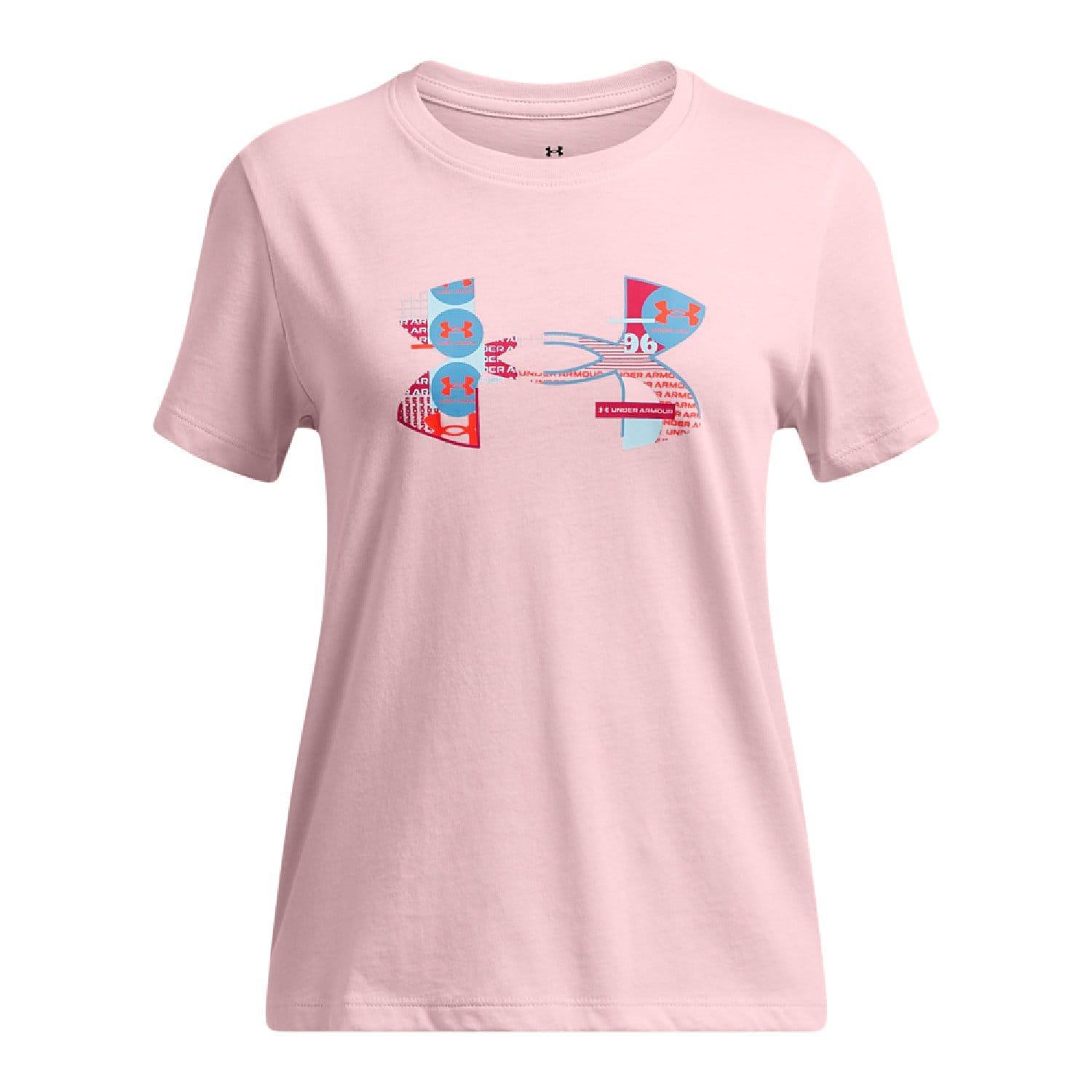 Pink - Under Armour - Big Logo Fill T-Shirt - 1