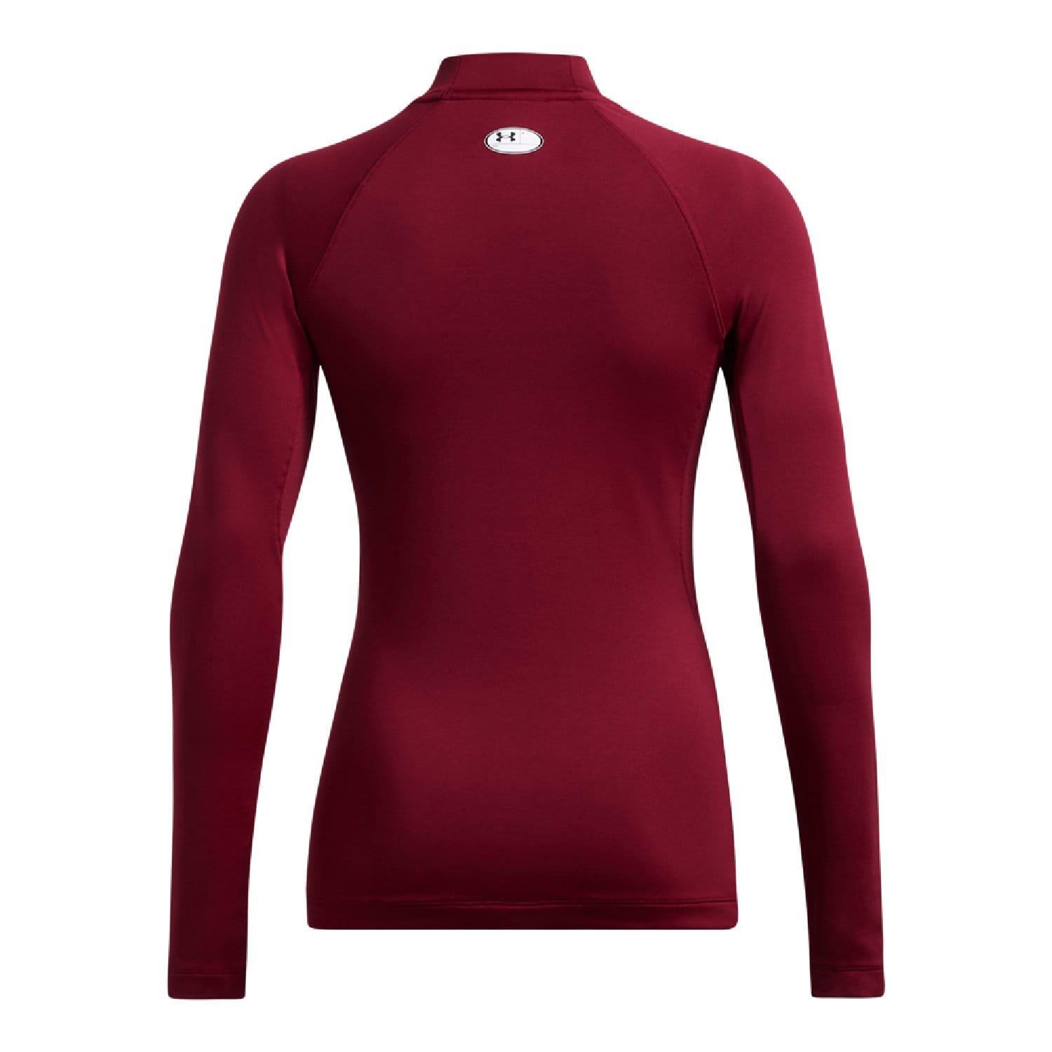 Red - Under Armour - ColdGear Mock Neck Long Sleeve Top - 4