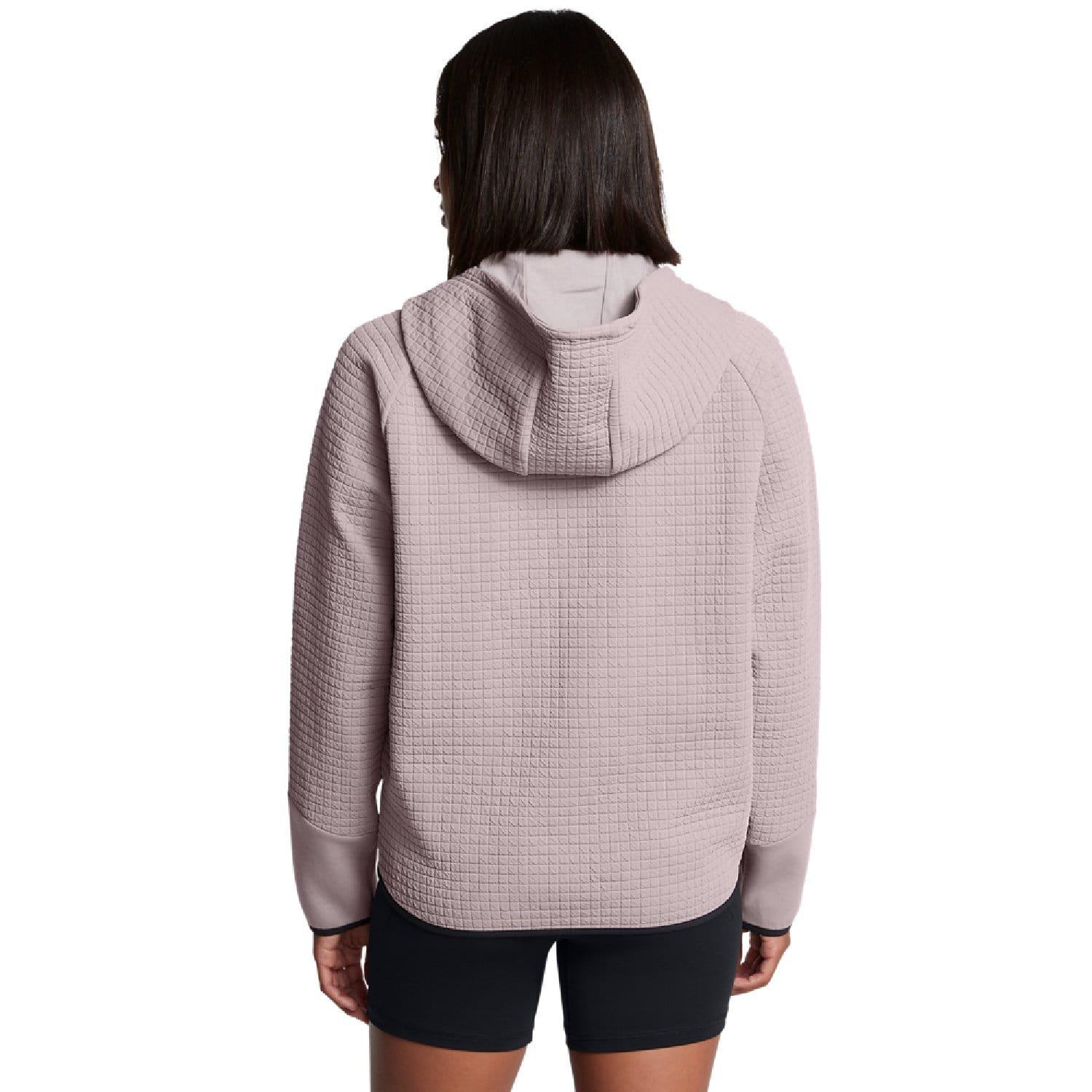 Grey - Under Armour - Unstoppable Fleece Grid Full-Zip Hoodie - 2