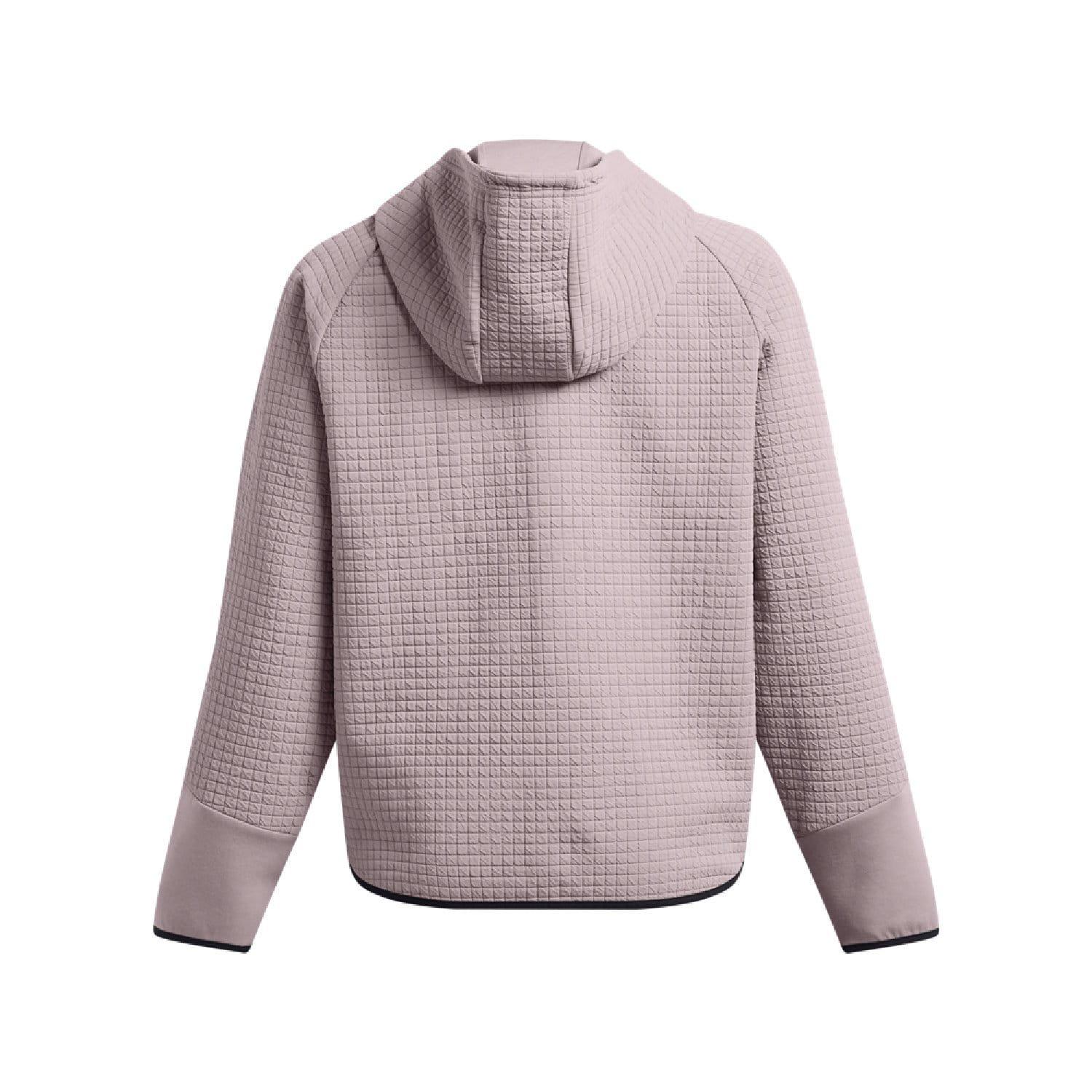 Grey - Under Armour - Unstoppable Fleece Grid Full-Zip Hoodie - 4