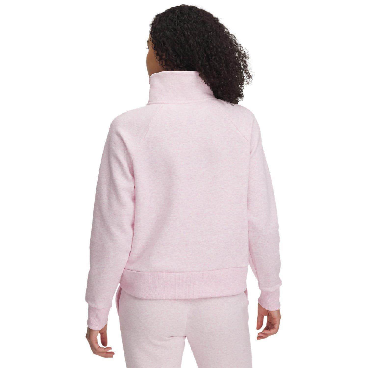 Pink - Under Armour - Rival Fleece half Zip Fleece - 2