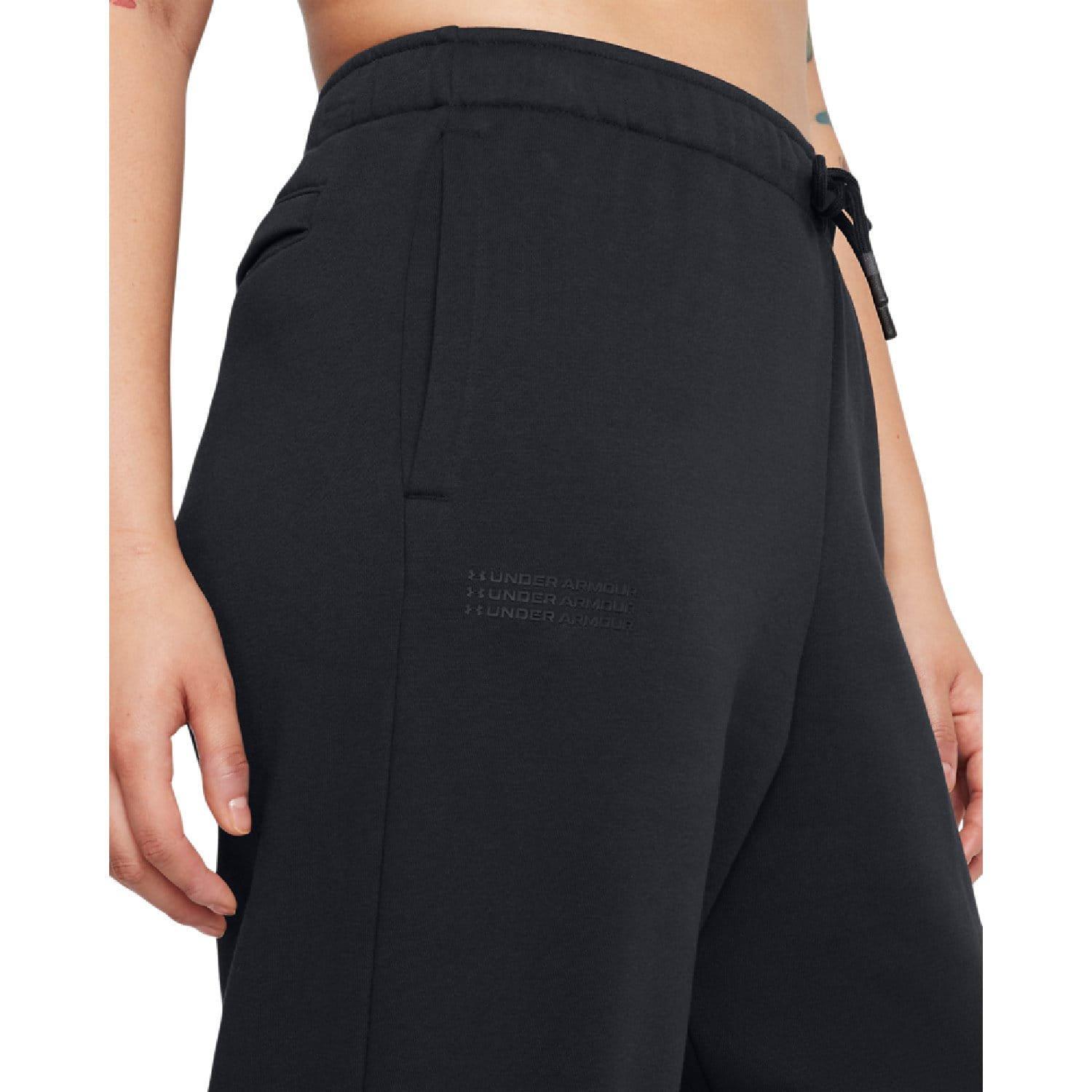 Black - Under Armour - Icon Fleece Wordmark Oversized Pants - 6