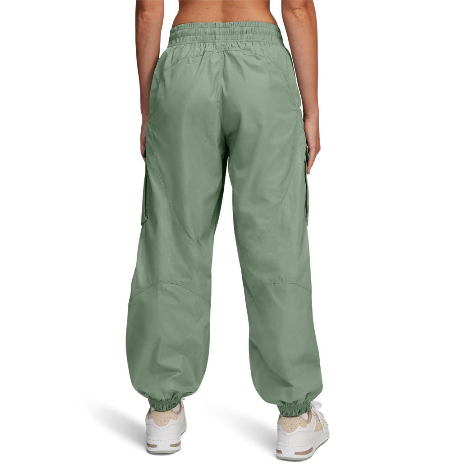 Green - Under Armour - Unstoppable Woven Sheen Cargos - 2