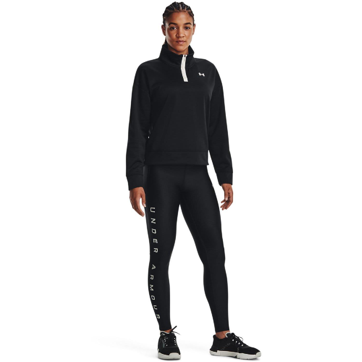 Black - Under Armour - Armour Fleece Reflective quarter Zip Top - 4