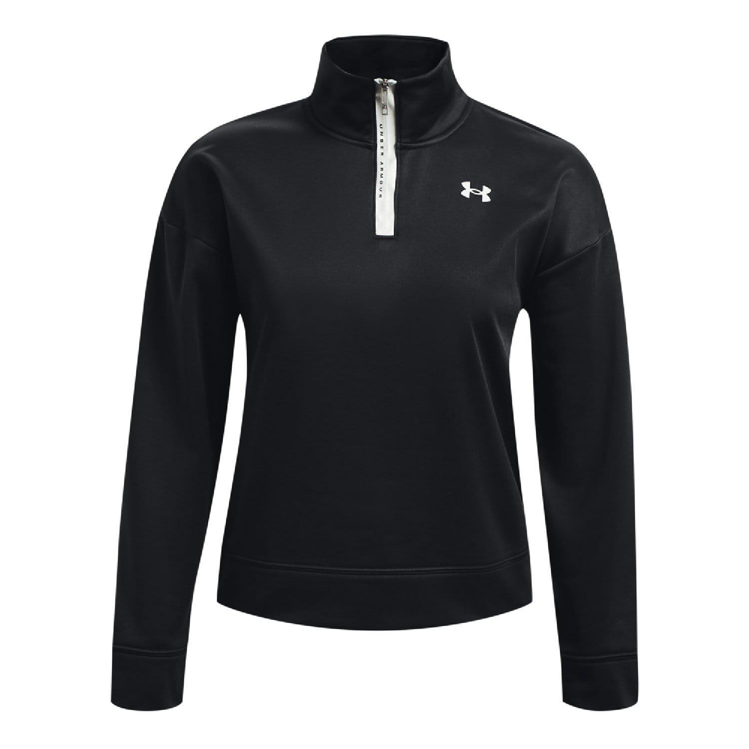 Black - Under Armour - Armour Fleece Reflective quarter Zip Top - 5