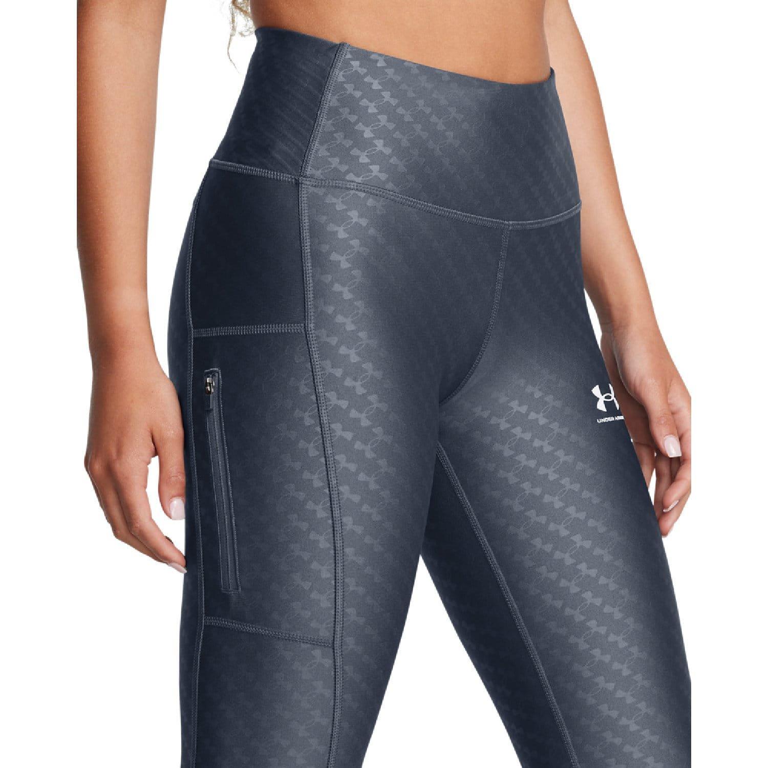 Grey - Under Armour - Emboss Leggings - 3