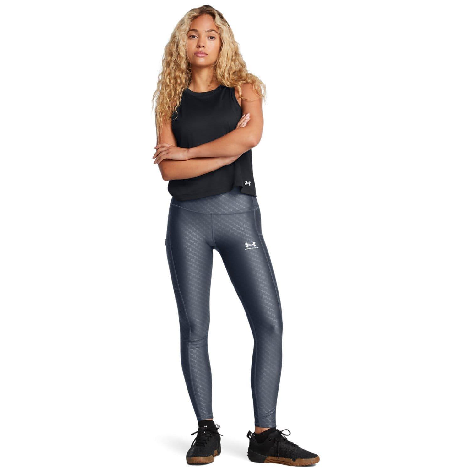 Grey - Under Armour - Emboss Leggings - 4
