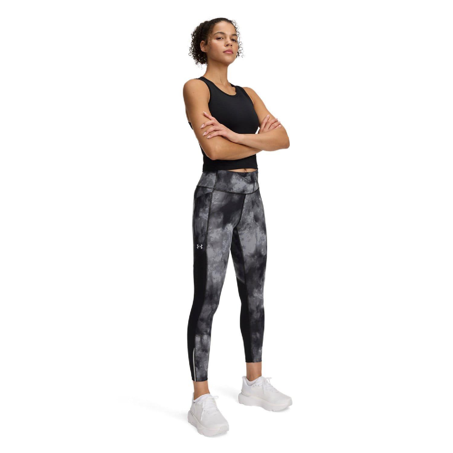 Black - Under Armour - Launch Printed Ankle Tights - 3
