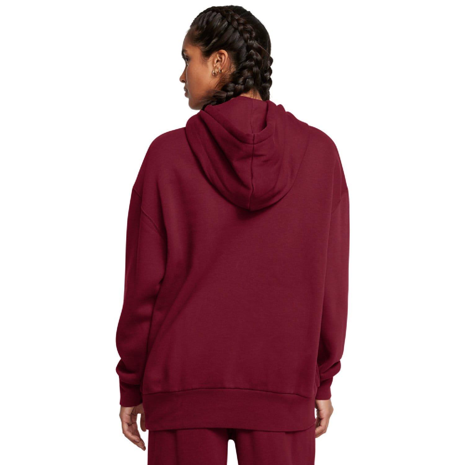 Red - Under Armour - Icon Fleece Oversized Hoodie - 2