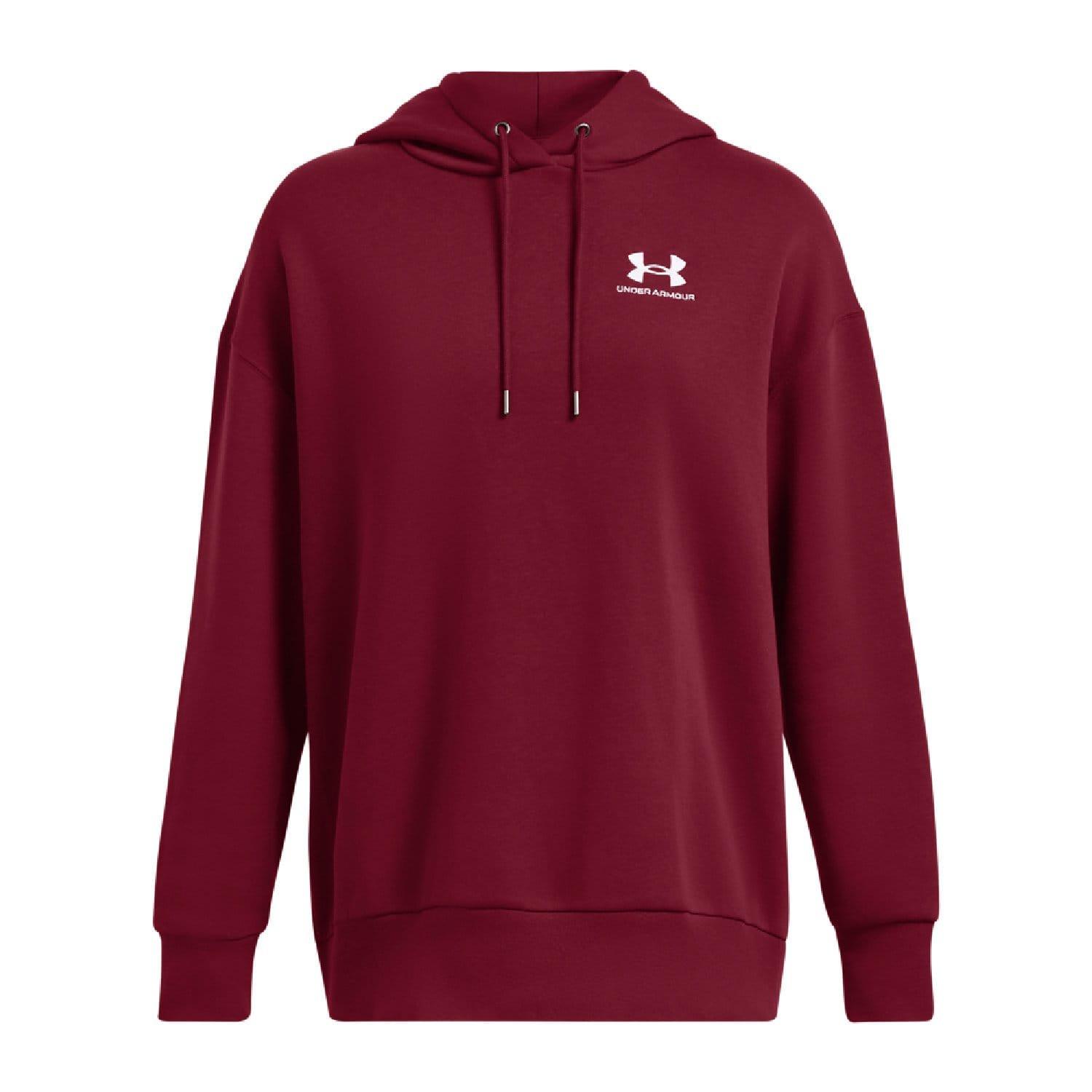 Red - Under Armour - Icon Fleece Oversized Hoodie - 3