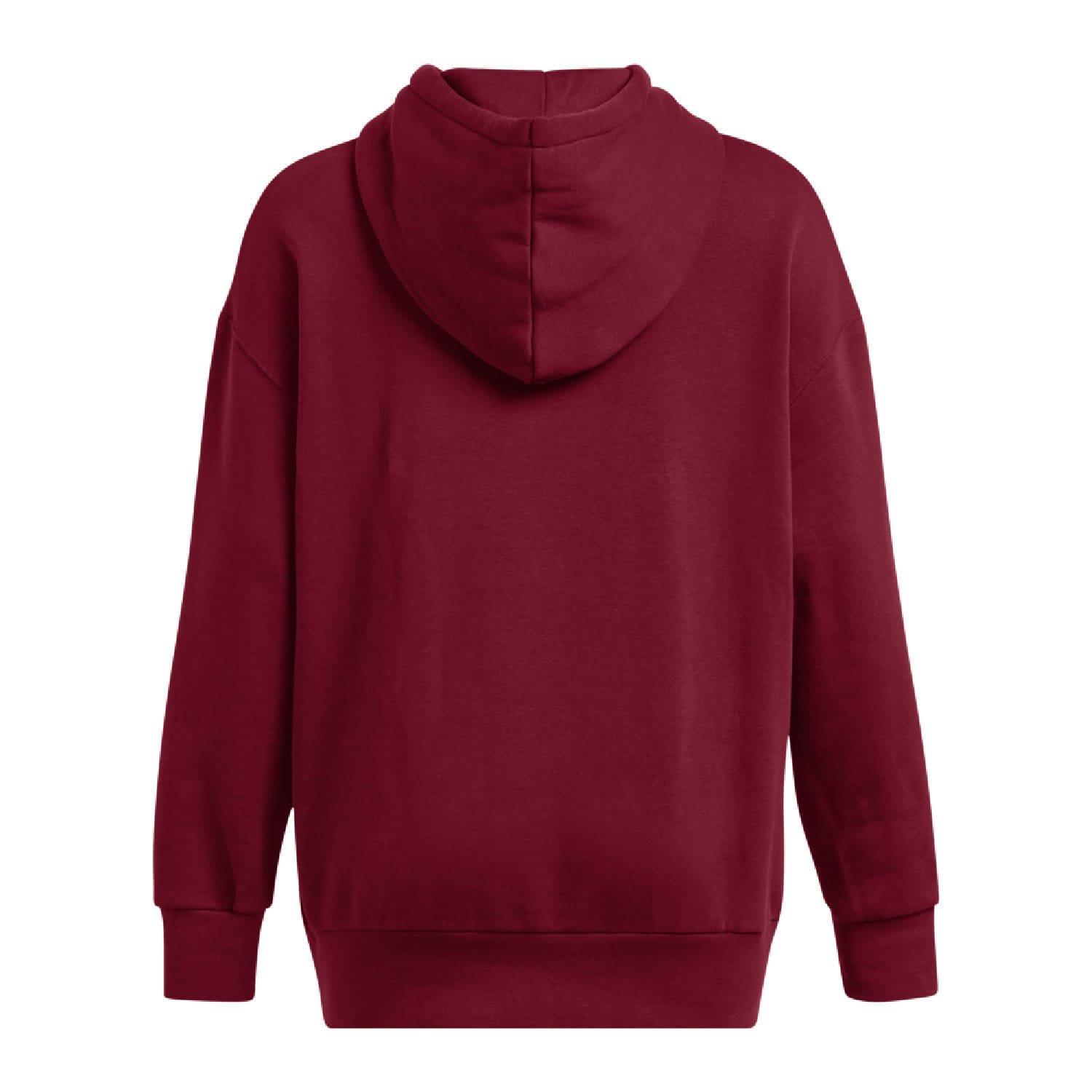Red - Under Armour - Icon Fleece Oversized Hoodie - 4