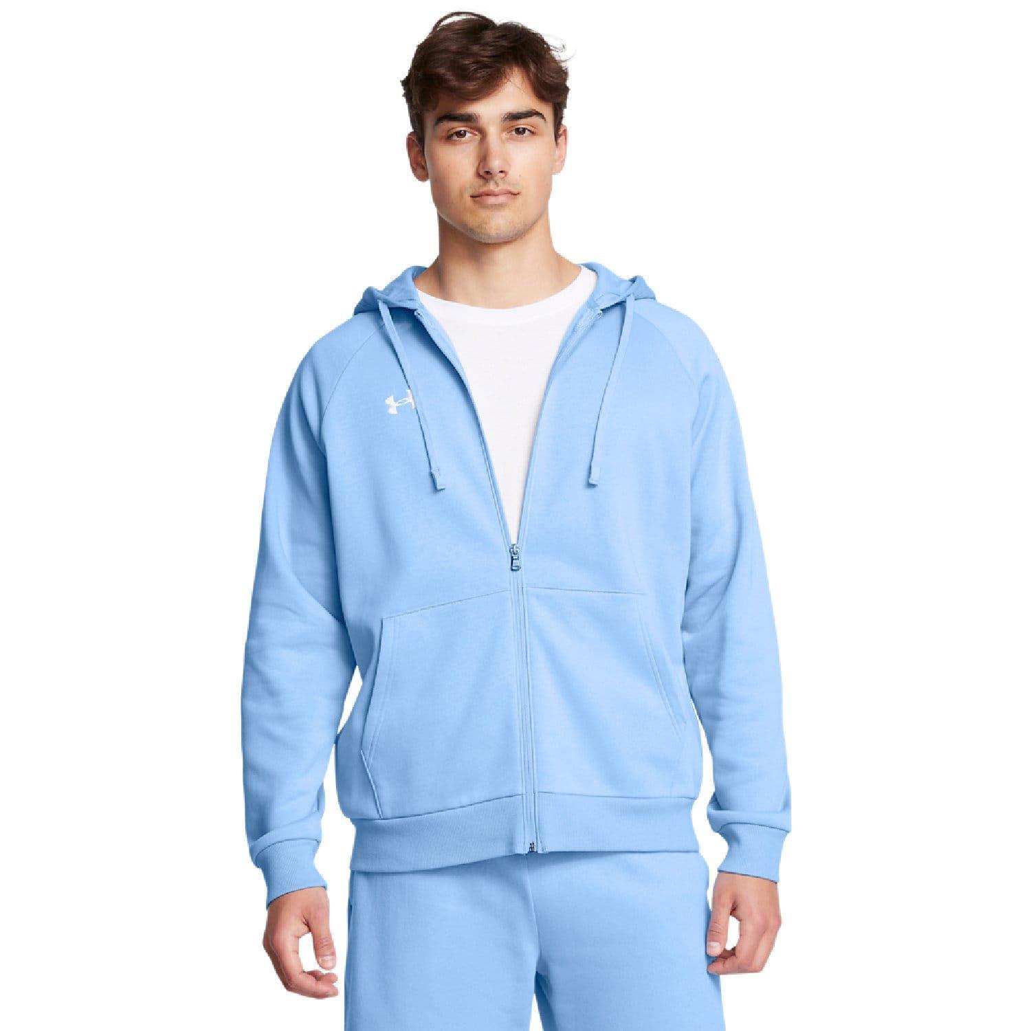 Blue - Under Armour - Rival Fleece Full-Zip Hoodie - 1