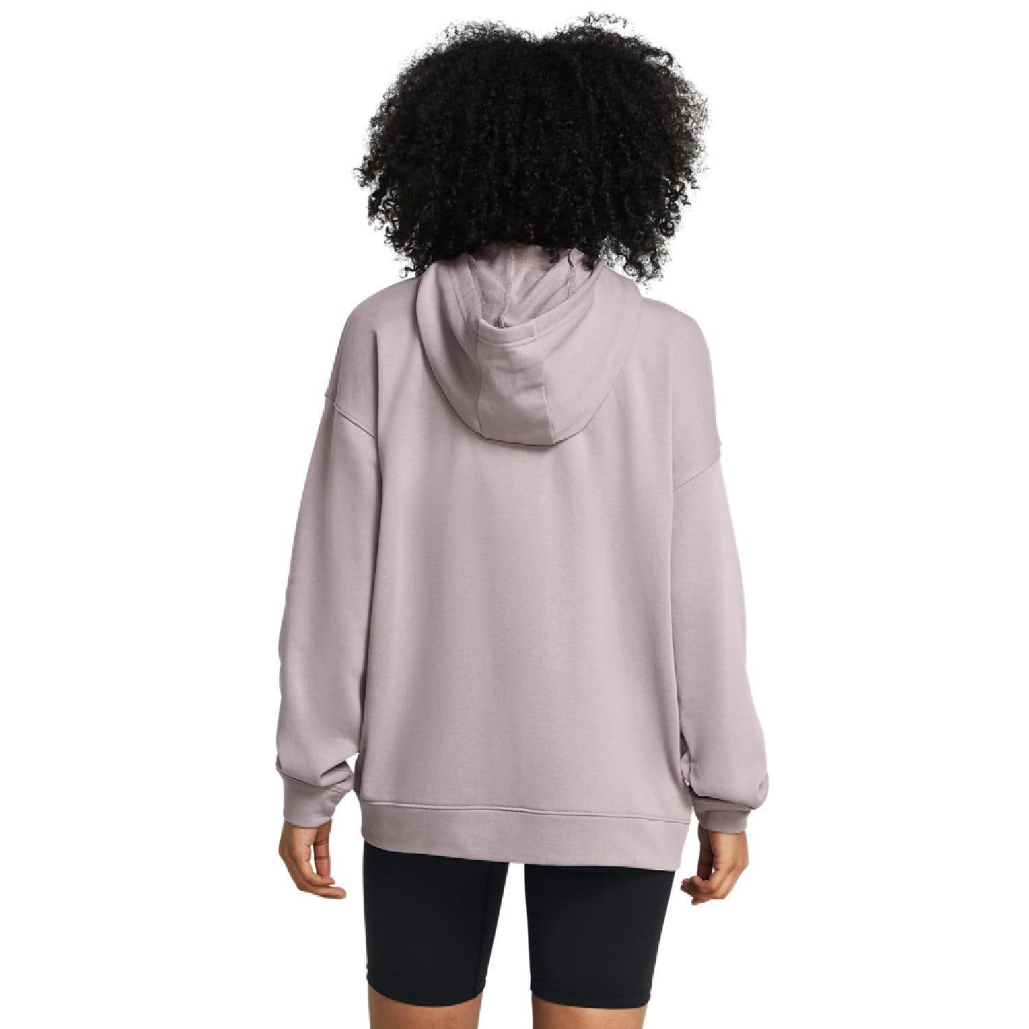 Grey - Under Armour - Rival Terry Oversized Full-Zip Hoodie - 2