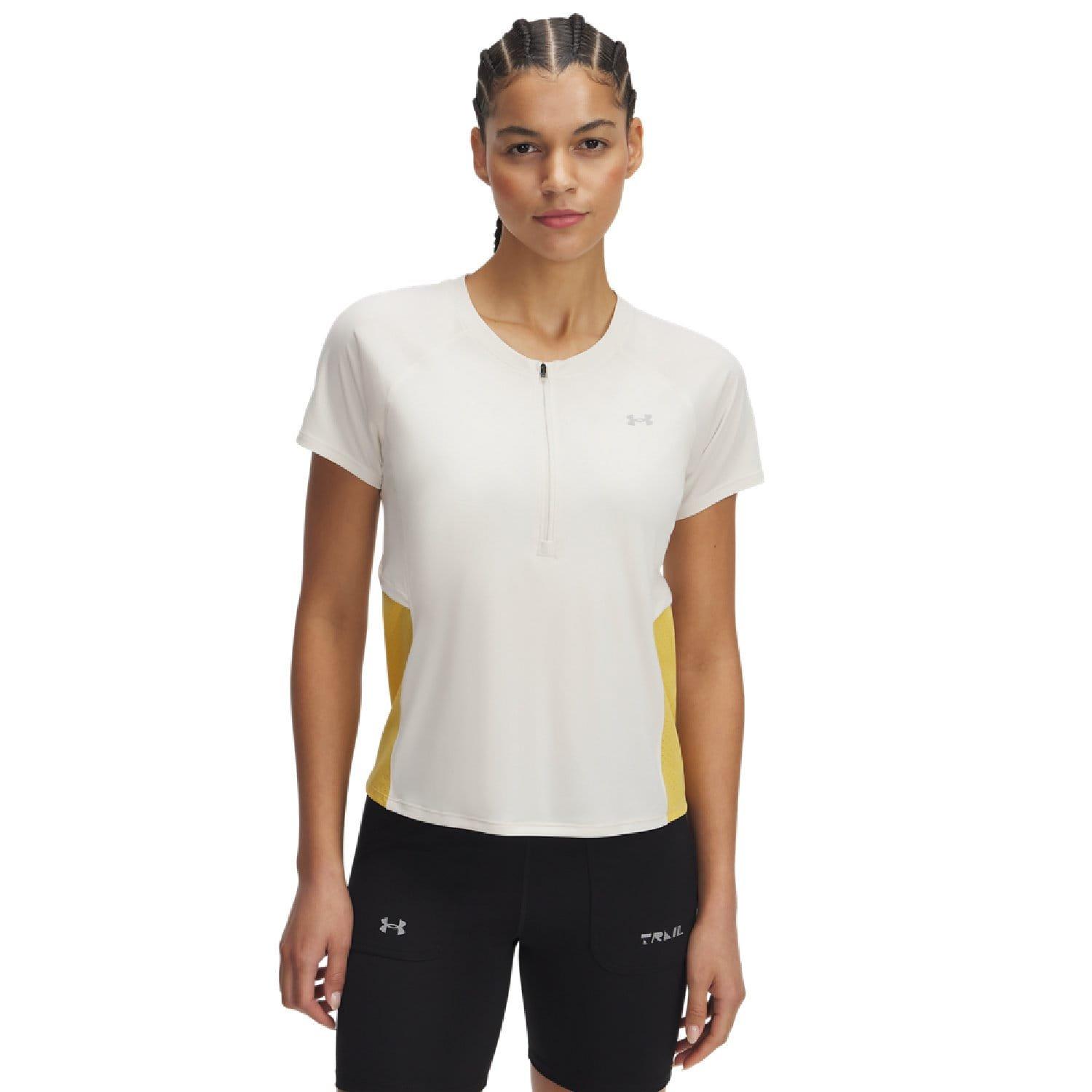 Brown - Under Armour - Trail Run Zip Top - 1