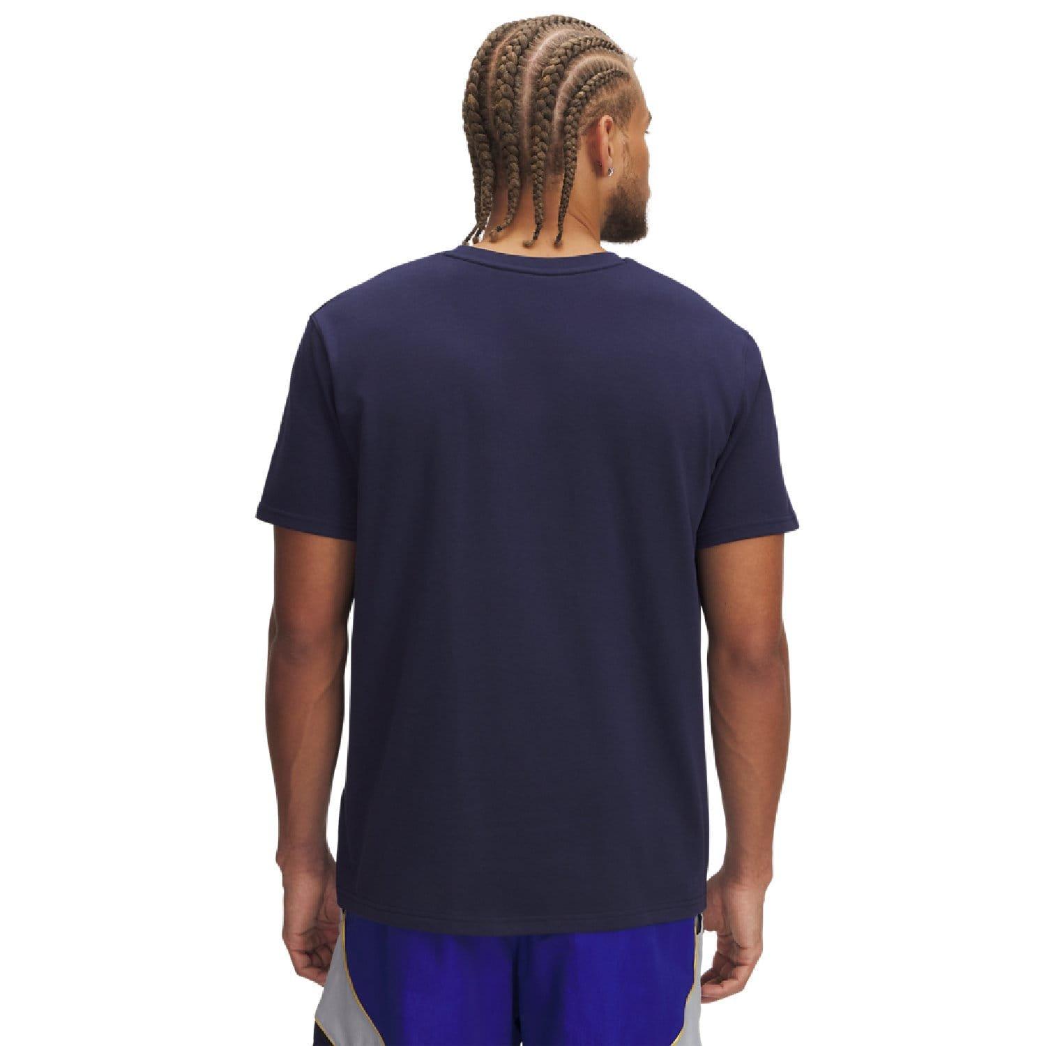 Blue - Under Armour - Heavyweight Left Chest Patch T-Shirt - 2