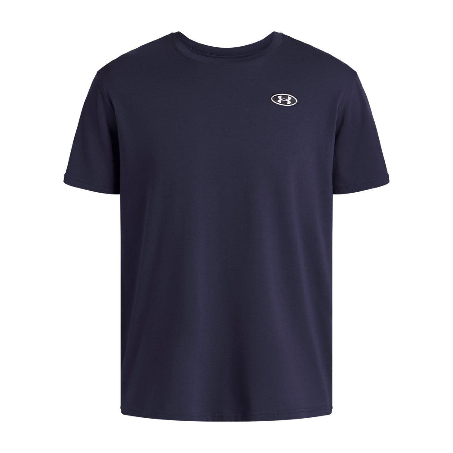 Blue - Under Armour - Heavyweight Left Chest Patch T-Shirt - 3