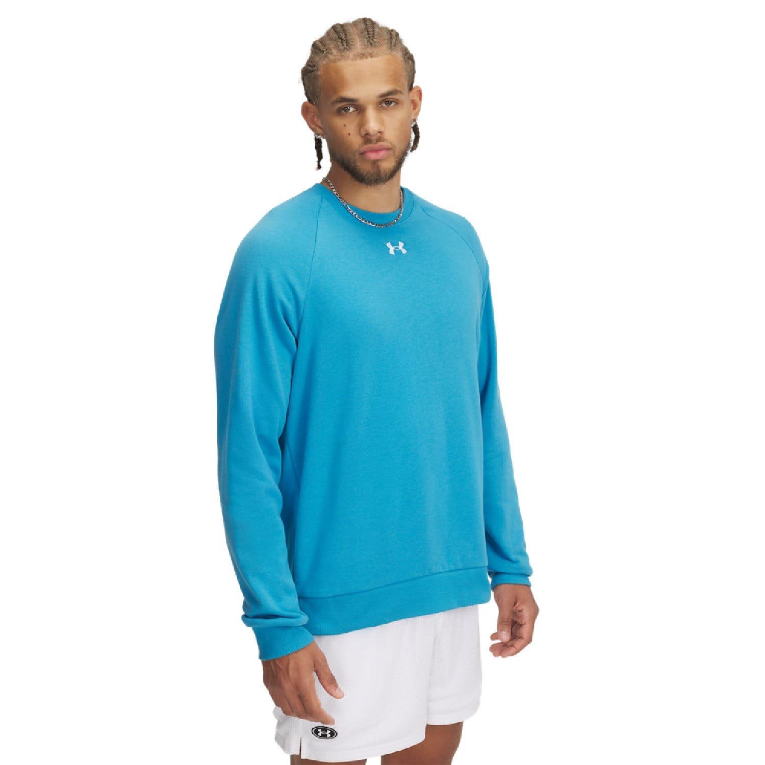 Blue - Under Armour - Rival Fleece Crewneck Sweatshirt - 1