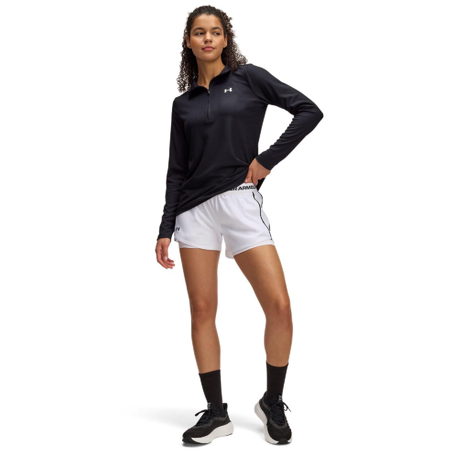 White - Under Armour - Tech Play Up 2-in-1 Shorts - 3