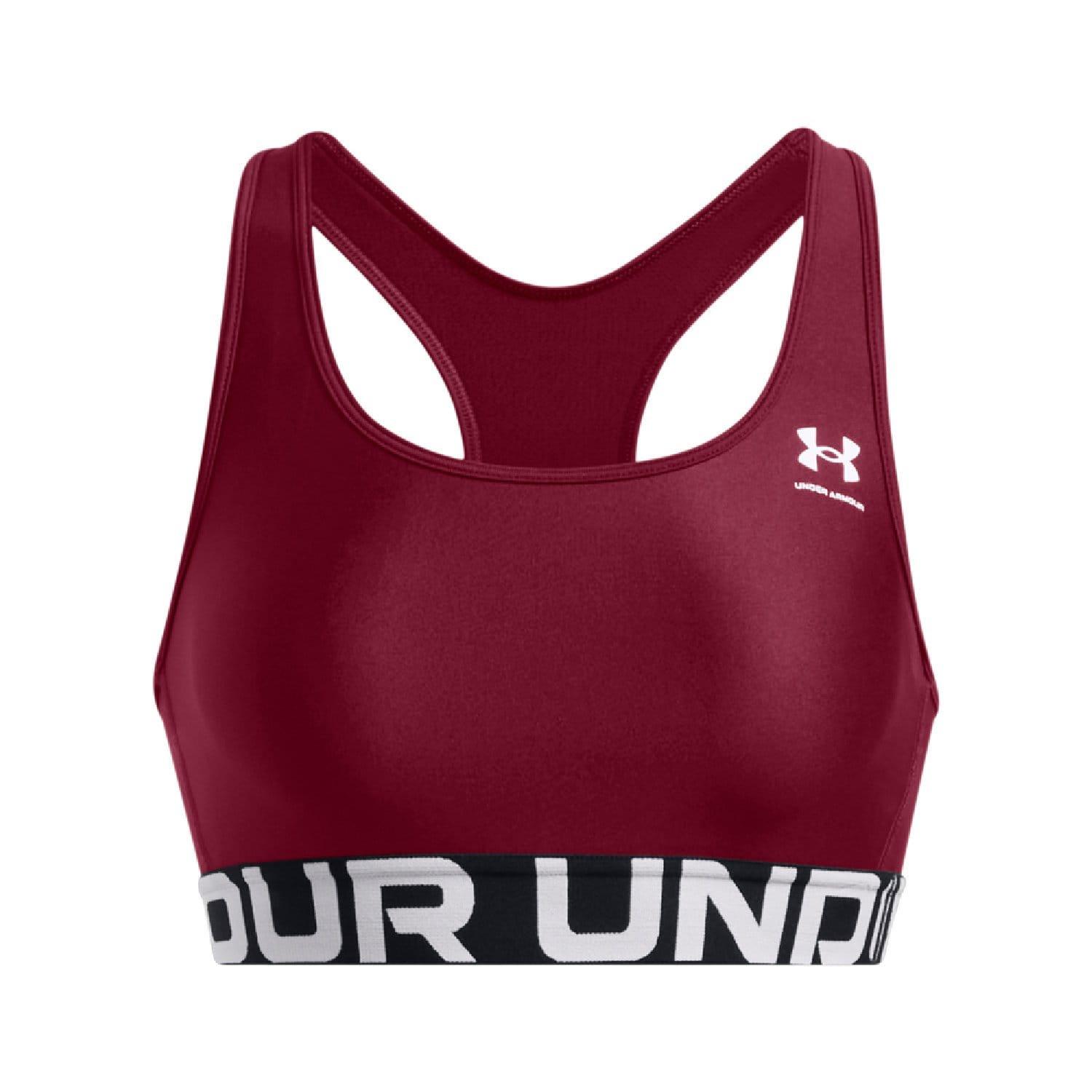 Red - Under Armour - HeatGear Armour Mid Branded Sports Bra - 3