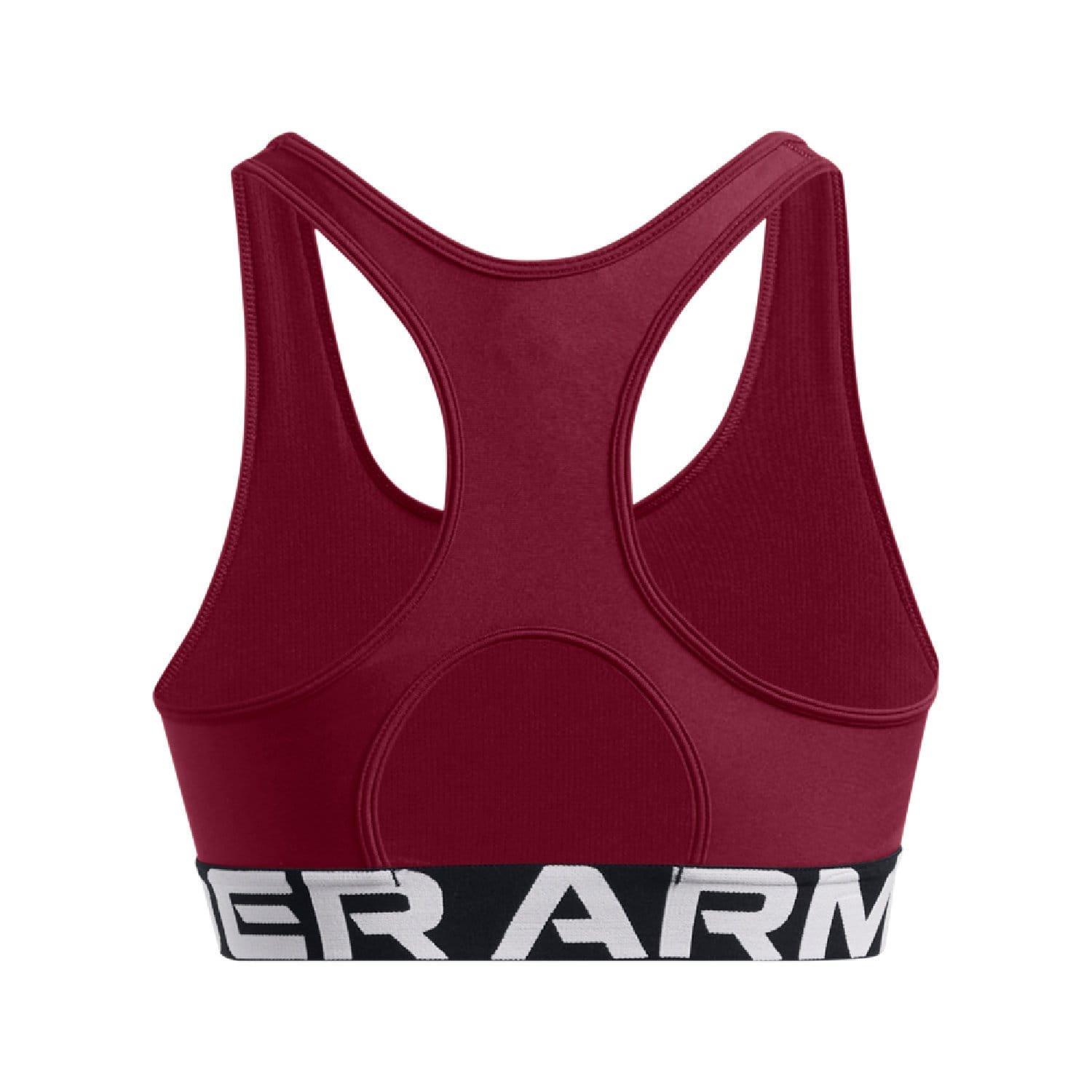 Red - Under Armour - HeatGear Armour Mid Branded Sports Bra - 4