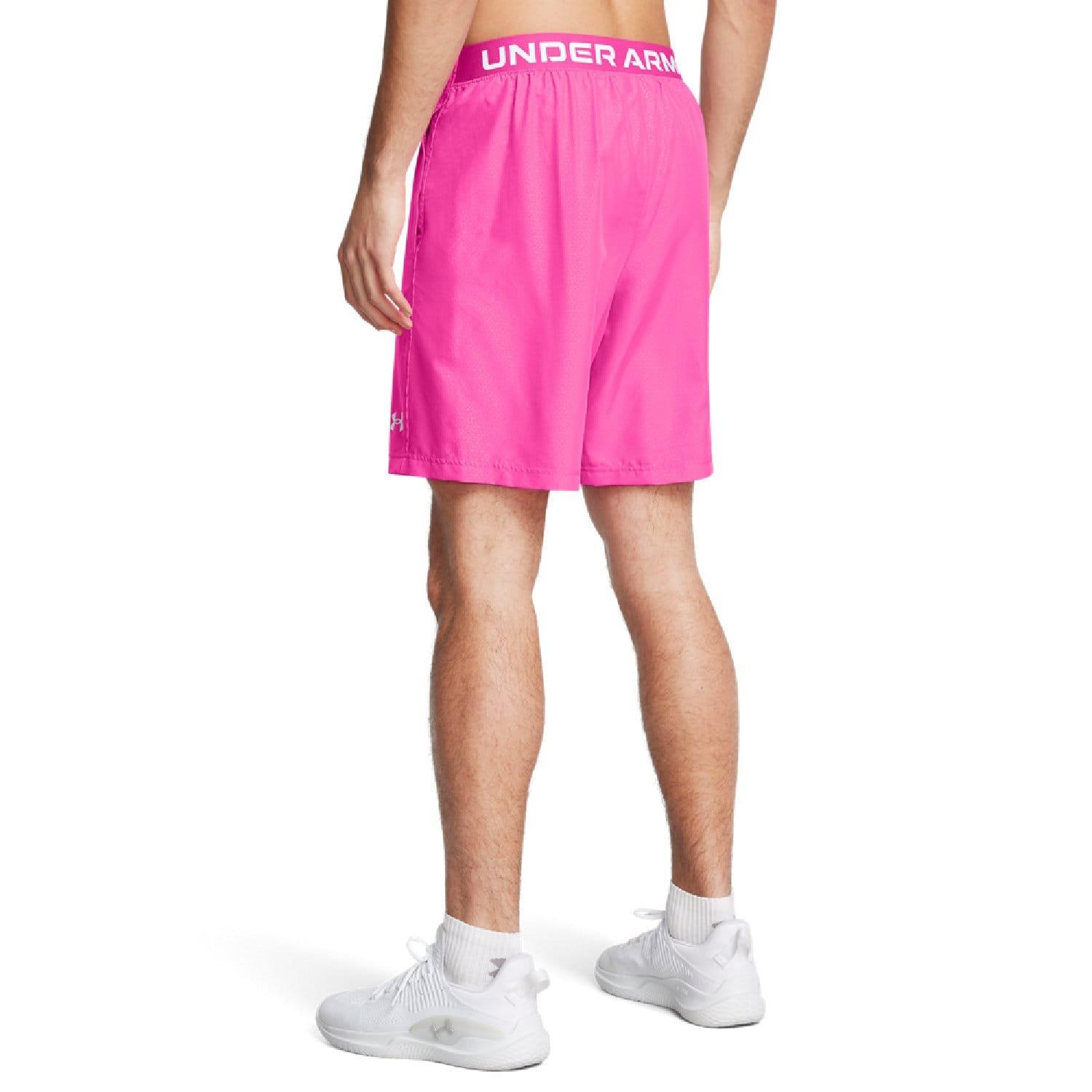 Pink - Under Armour - Woven Halfback Emboss Training Shorts - 2