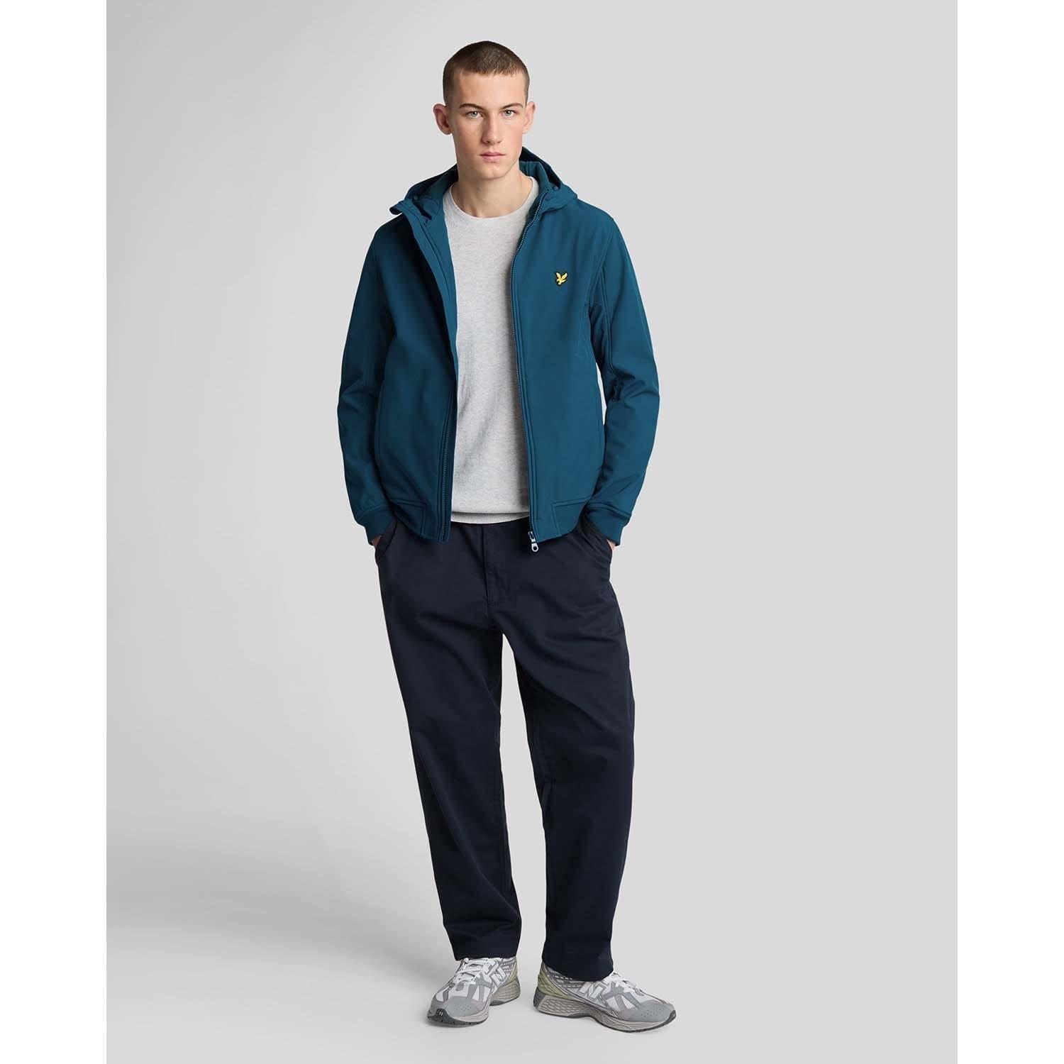 Blue - Lyle and Scott - Fleece Back Softshell Jacket - 2