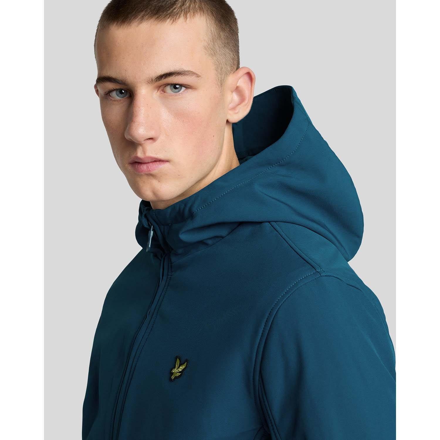 Blue - Lyle and Scott - Fleece Back Softshell Jacket - 4