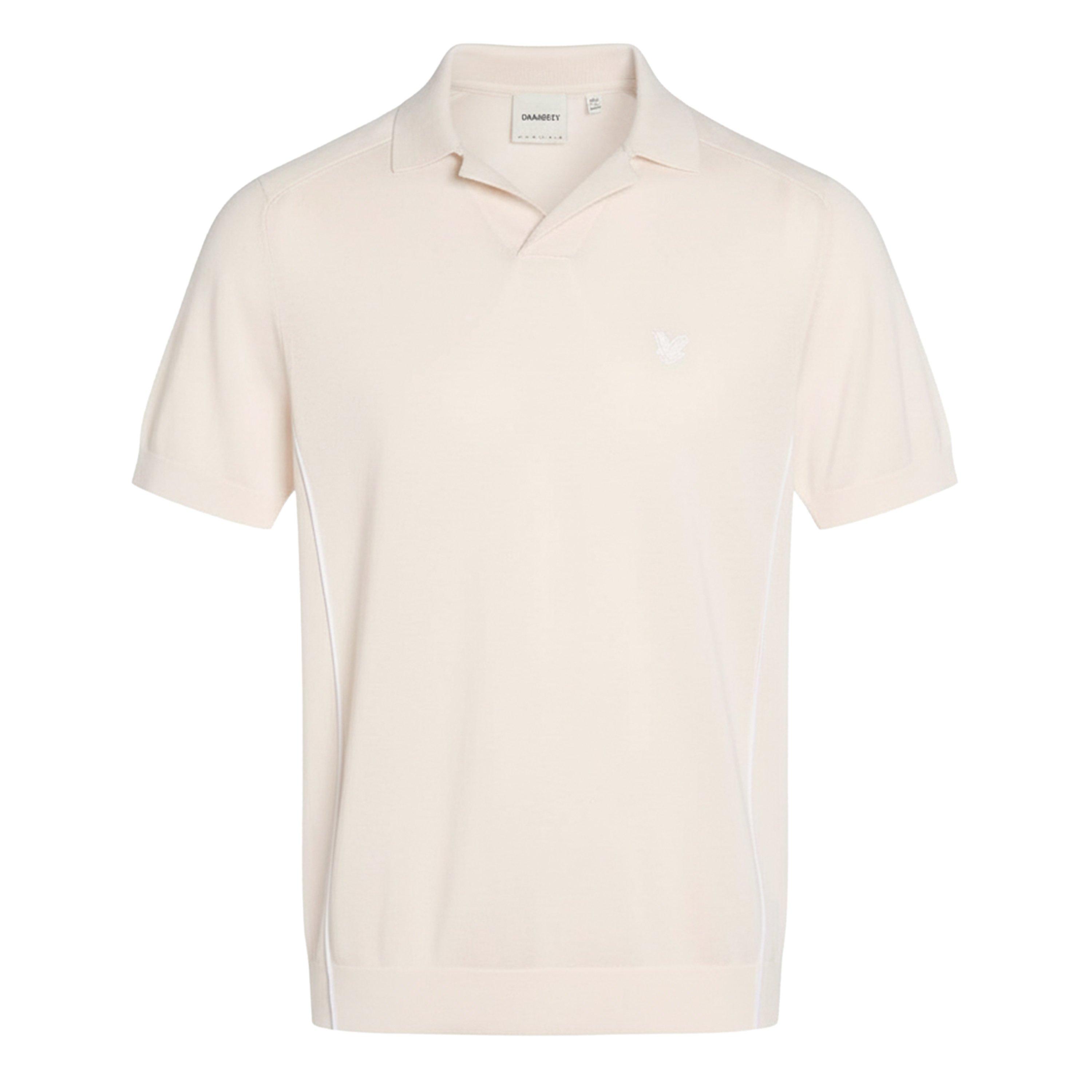 White - Lyle and Scott - Seam Tipped Knitted Polo Shirt - 1
