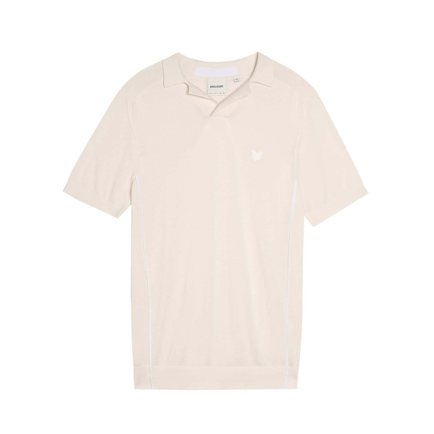 White - Lyle and Scott - Seam Tipped Knitted Polo Shirt - 5