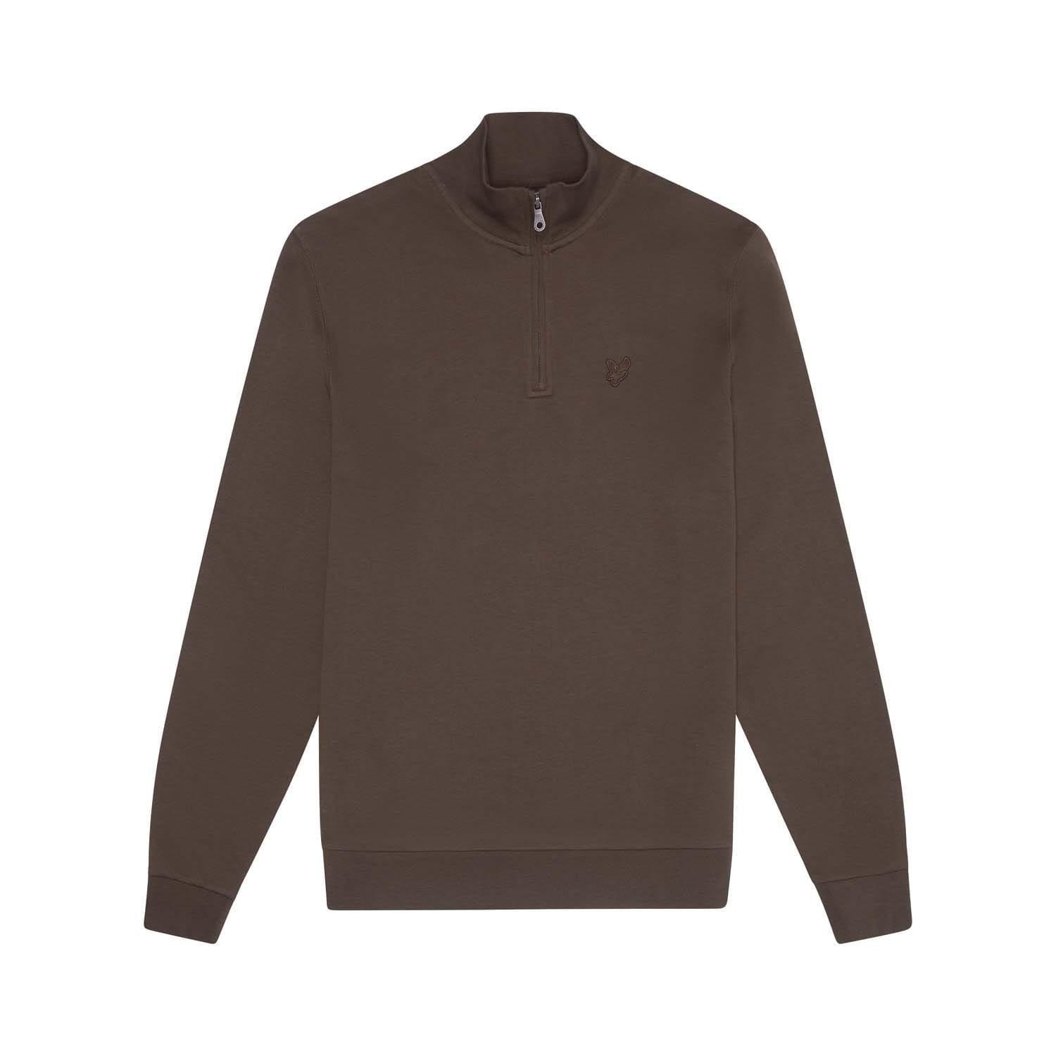 Green - Lyle and Scott - Tonal Eagle Quarter Zip Sweatshirt - 5