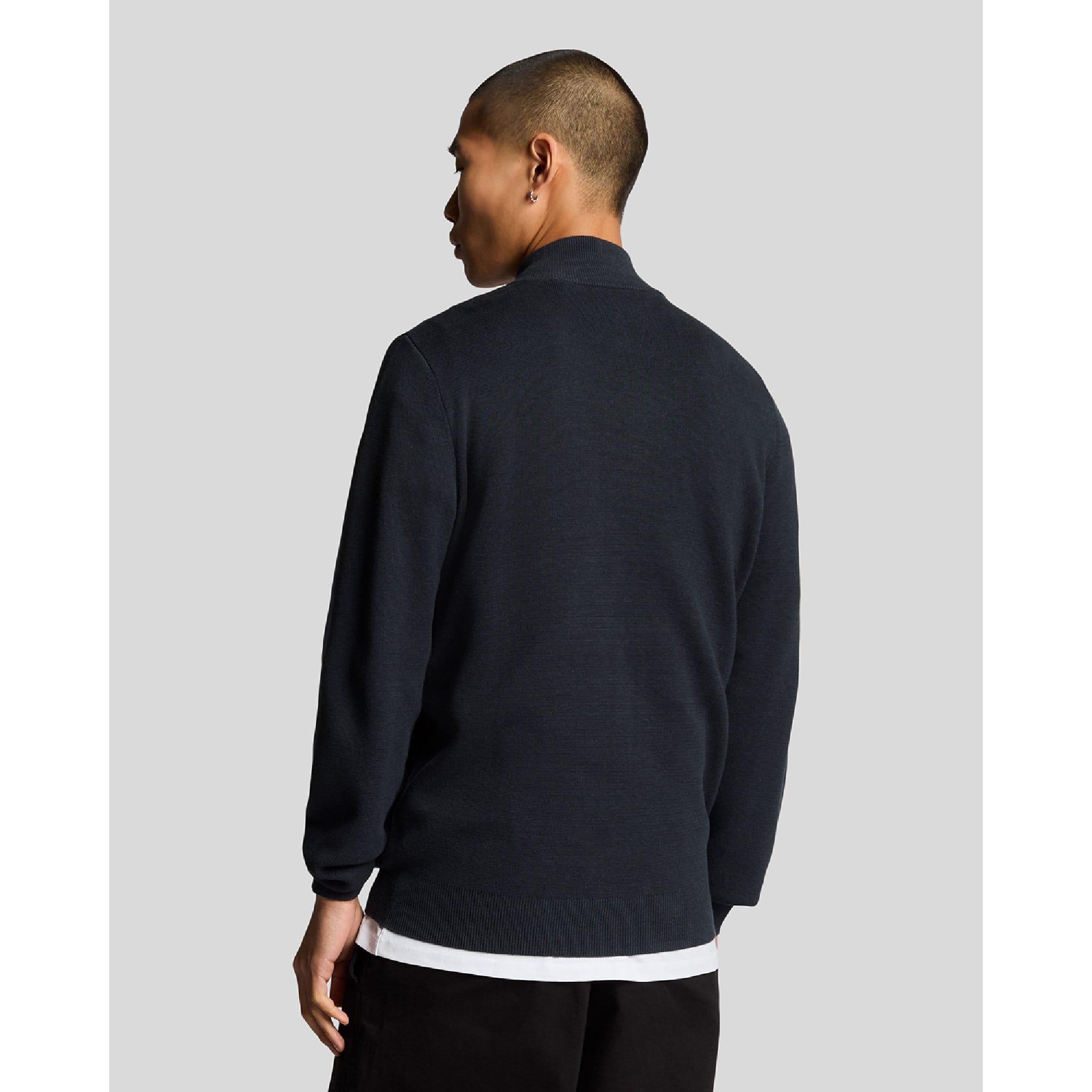 Blue - Lyle and Scott - Milano Hybrid Full Zip Knitted Jacket - 3