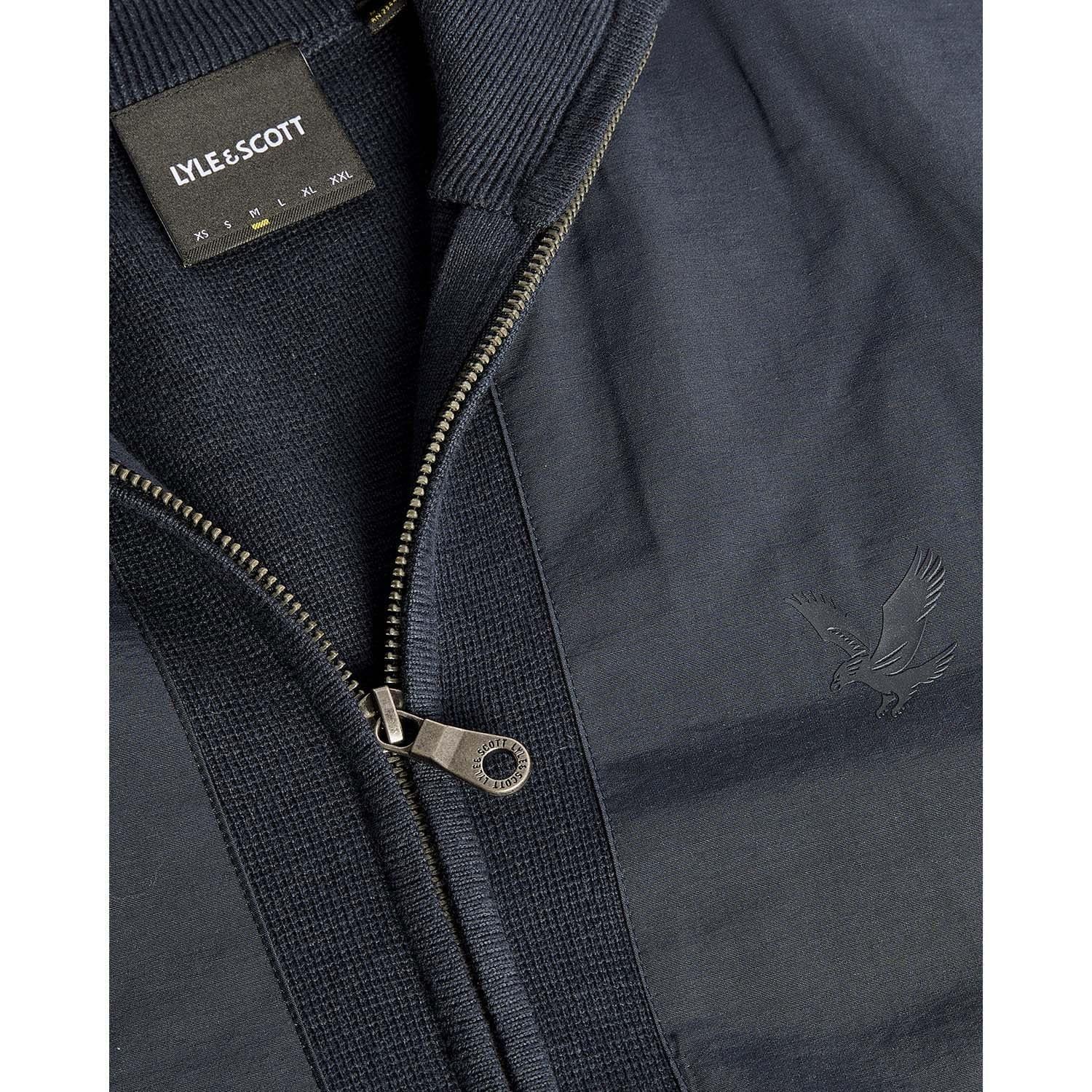 Blue - Lyle and Scott - Milano Hybrid Full Zip Knitted Jacket - 7