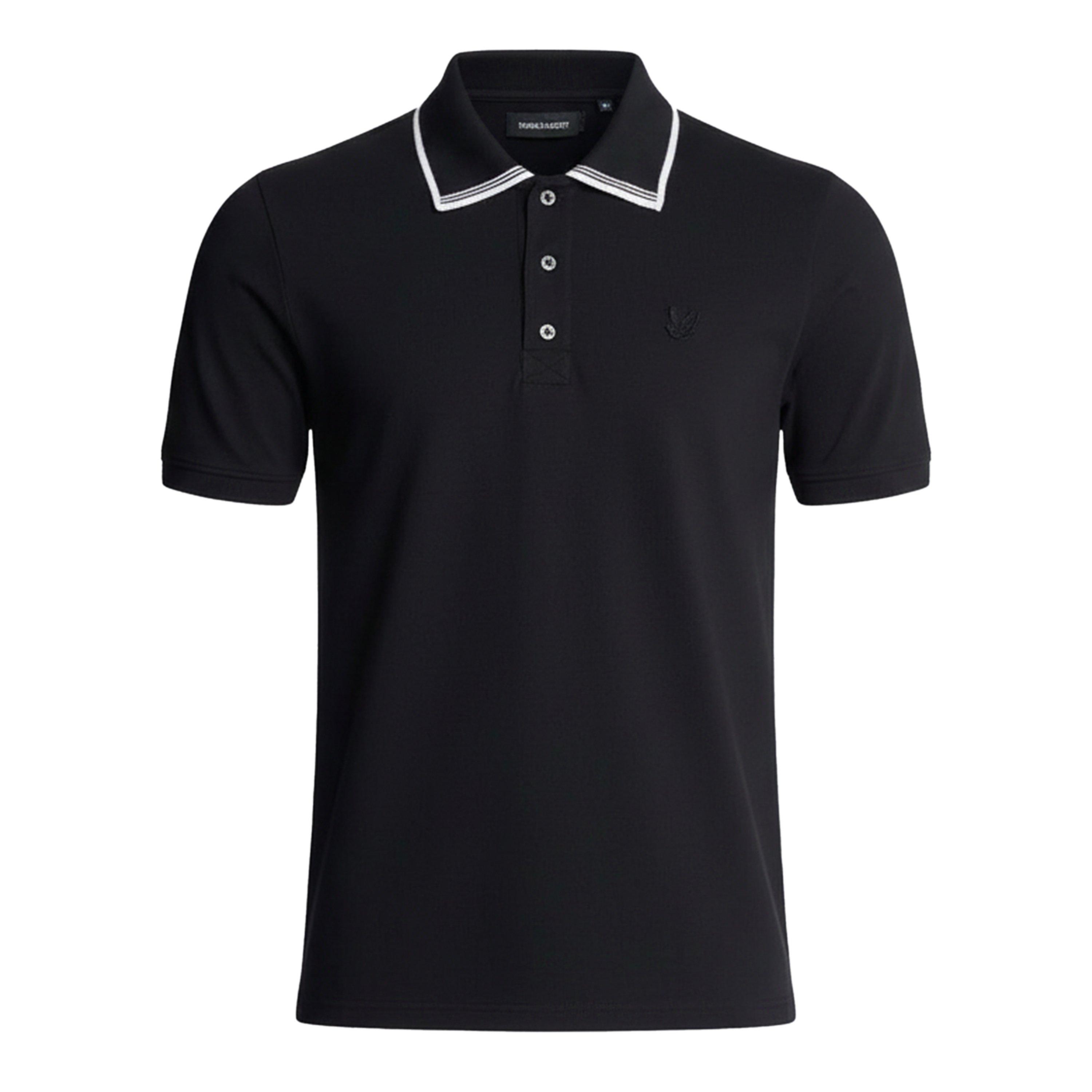 Blue - Lyle and Scott - Superfine Tipped Polo Shirt - 1