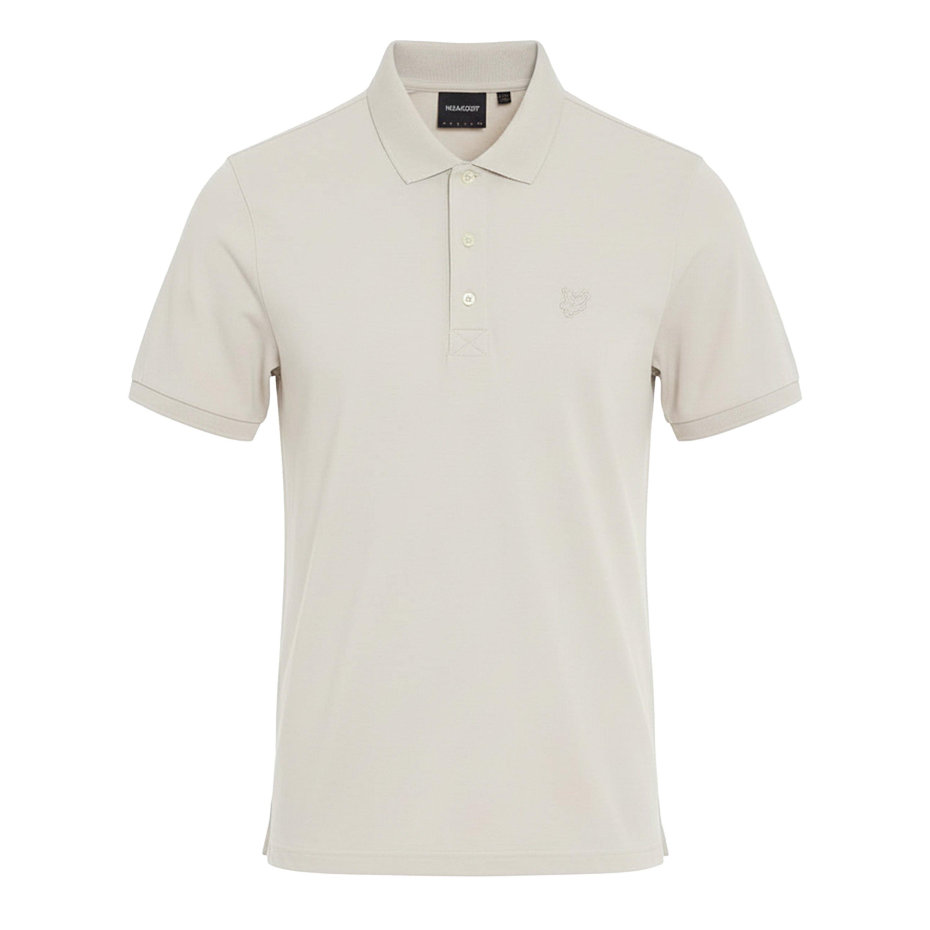 Beige - Lyle and Scott - Tonal Eagle Polo Shirt - 1