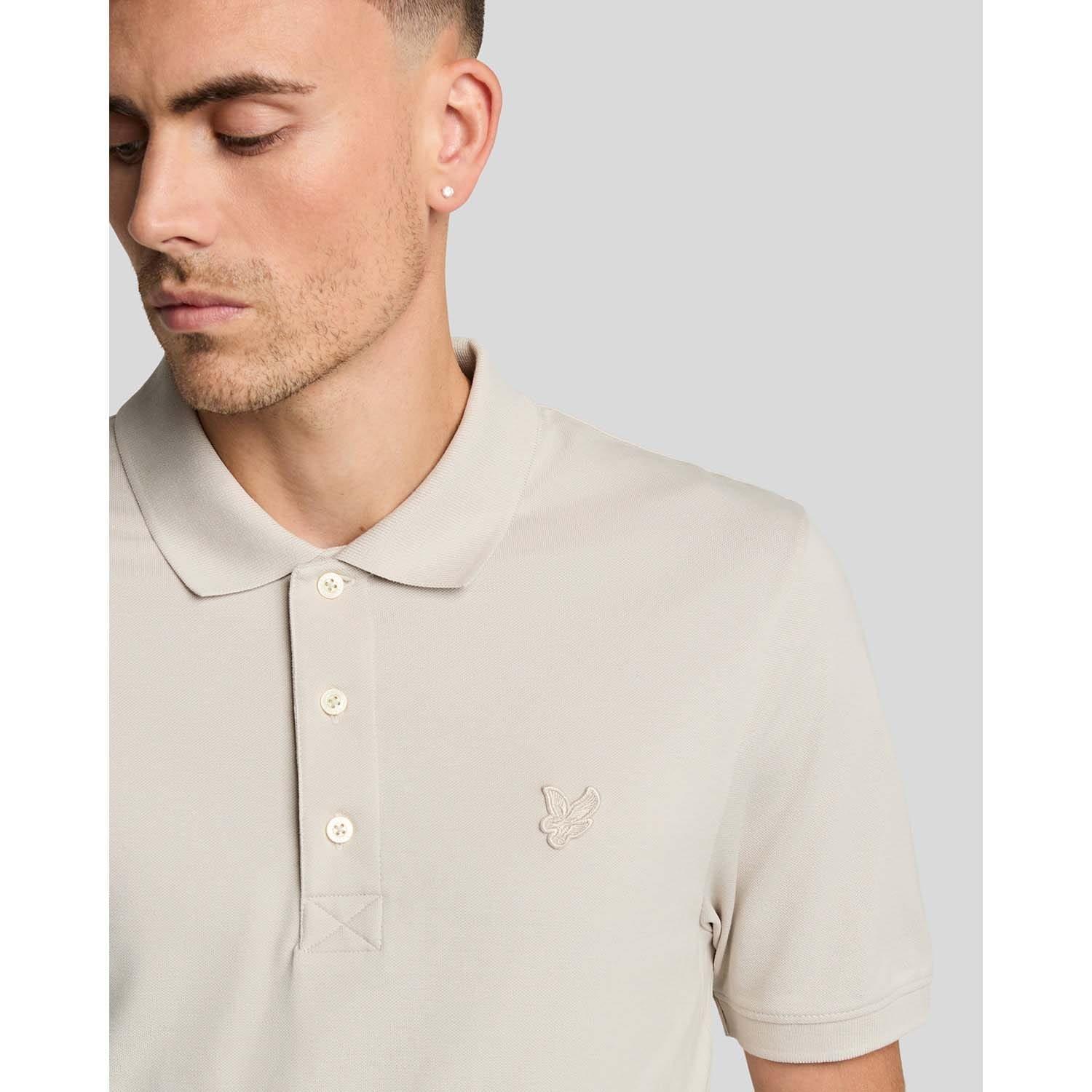 Beige - Lyle and Scott - Tonal Eagle Polo Shirt - 4