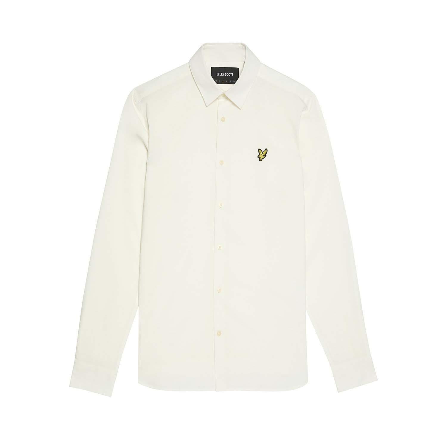 White - Lyle and Scott - Bamboo Long Sleeve Shirt - 5