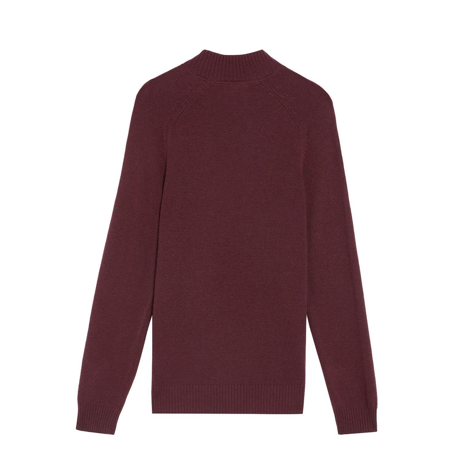 Red - Lyle and Scott - Saddle Sleeve Quarter Zip Jumper - 6