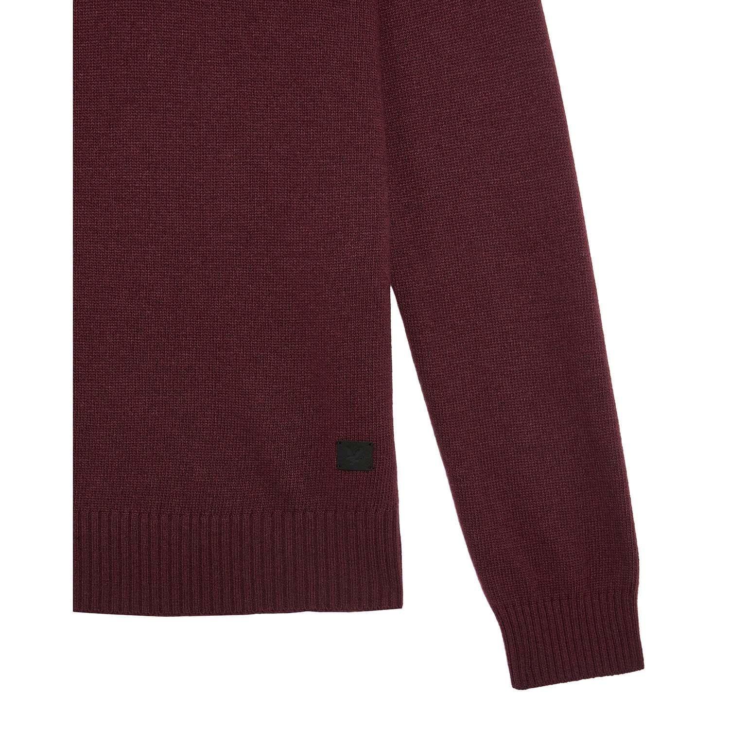 Red - Lyle and Scott - Saddle Sleeve Quarter Zip Jumper - 7