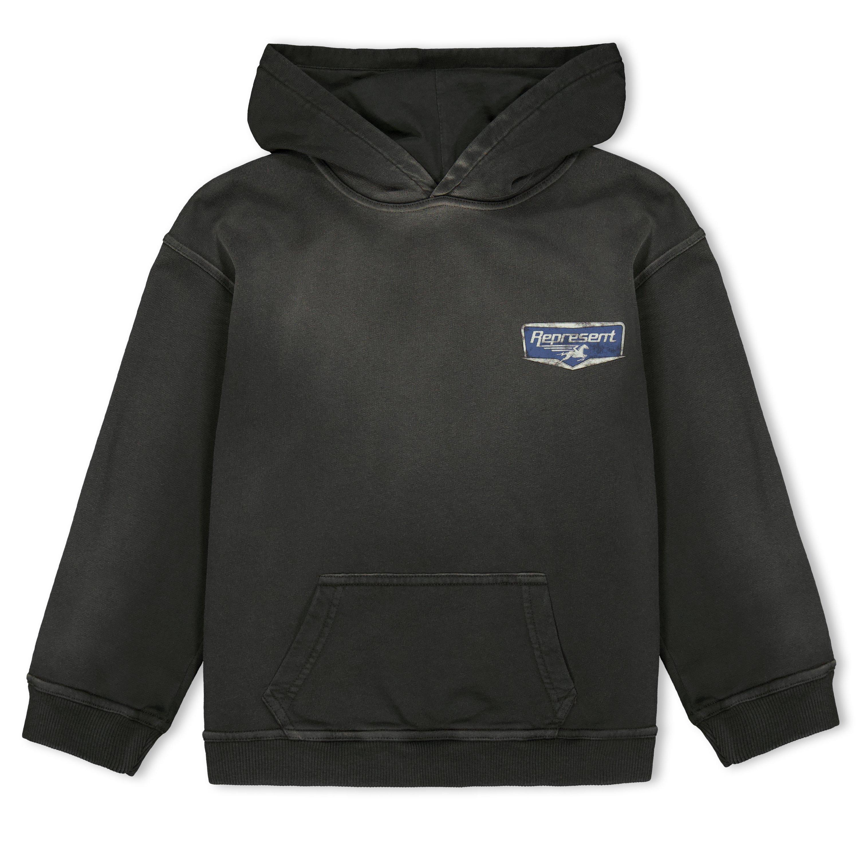 Represent  Kids' Overhead Hoodie - Stained Black - Size 4-5Y