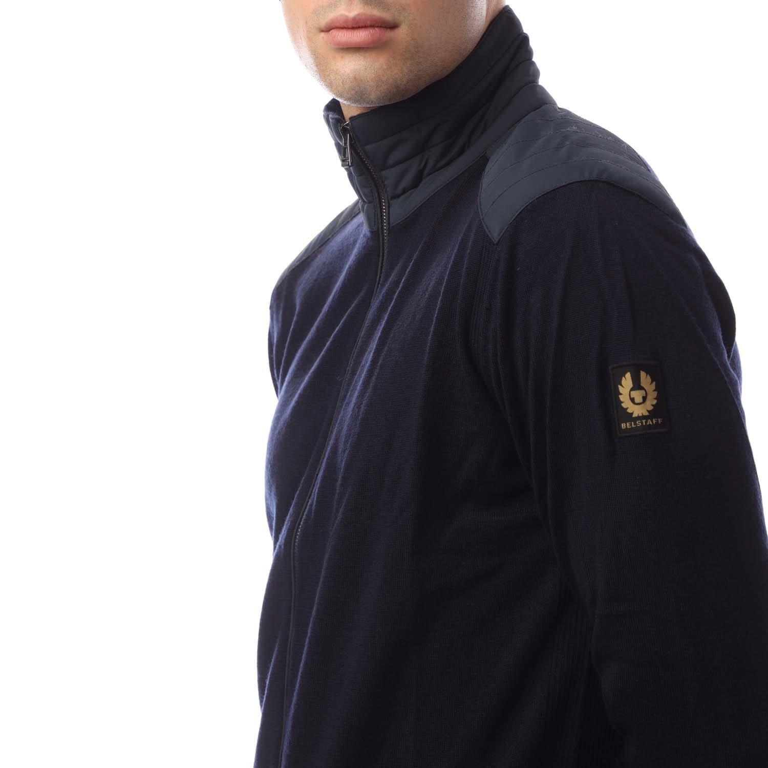 Navy - Belstaff - Kelby Zip Cardigan - 3