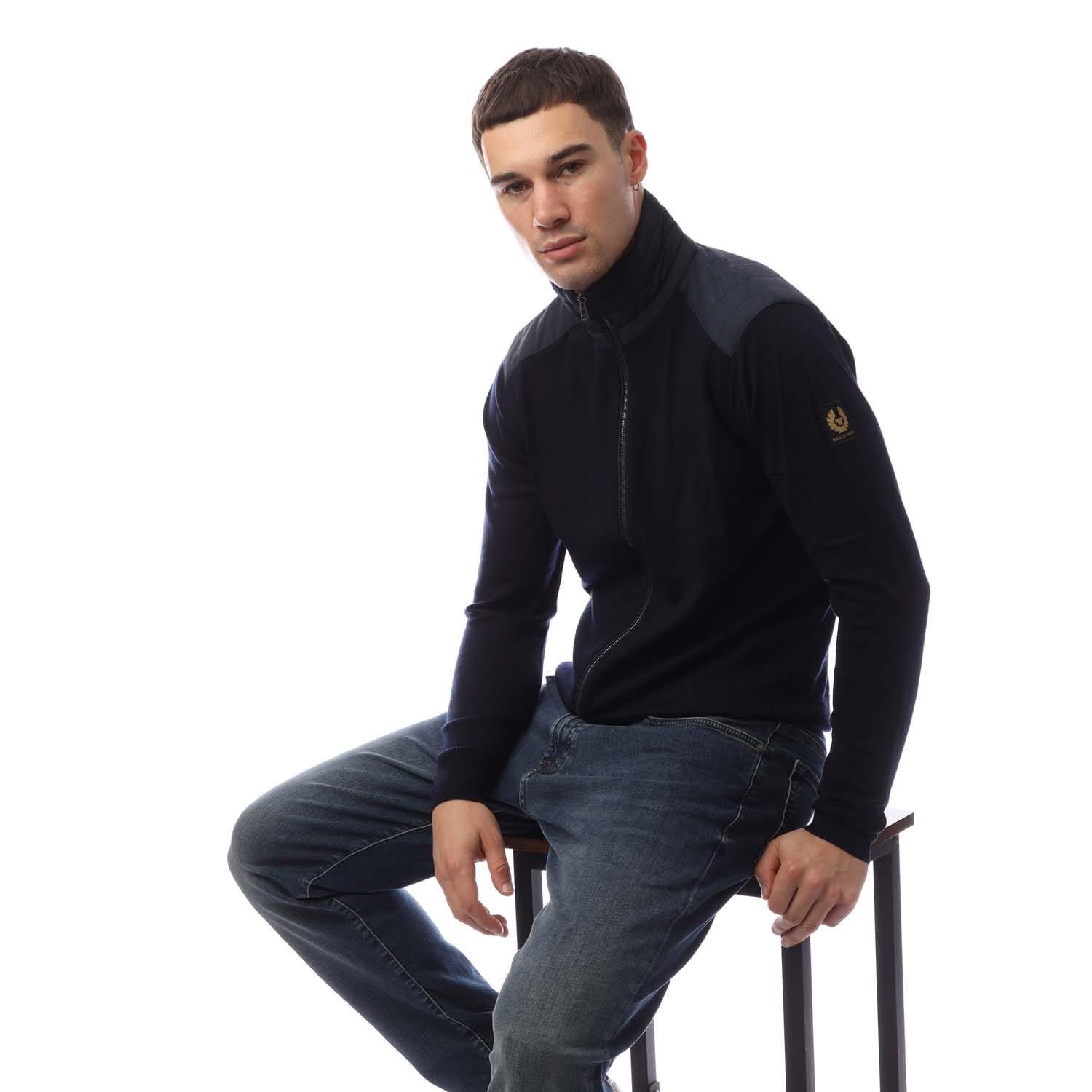 Navy - Belstaff - Kelby Zip Cardigan - 4
