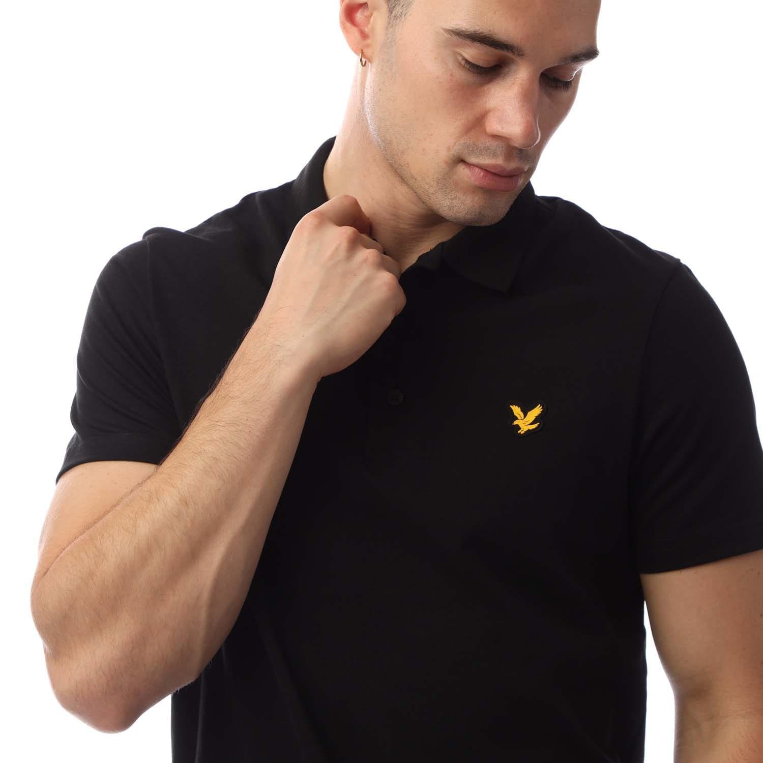Black - Lyle and Scott - Sports Short Sleeve Polo Shirt - 3