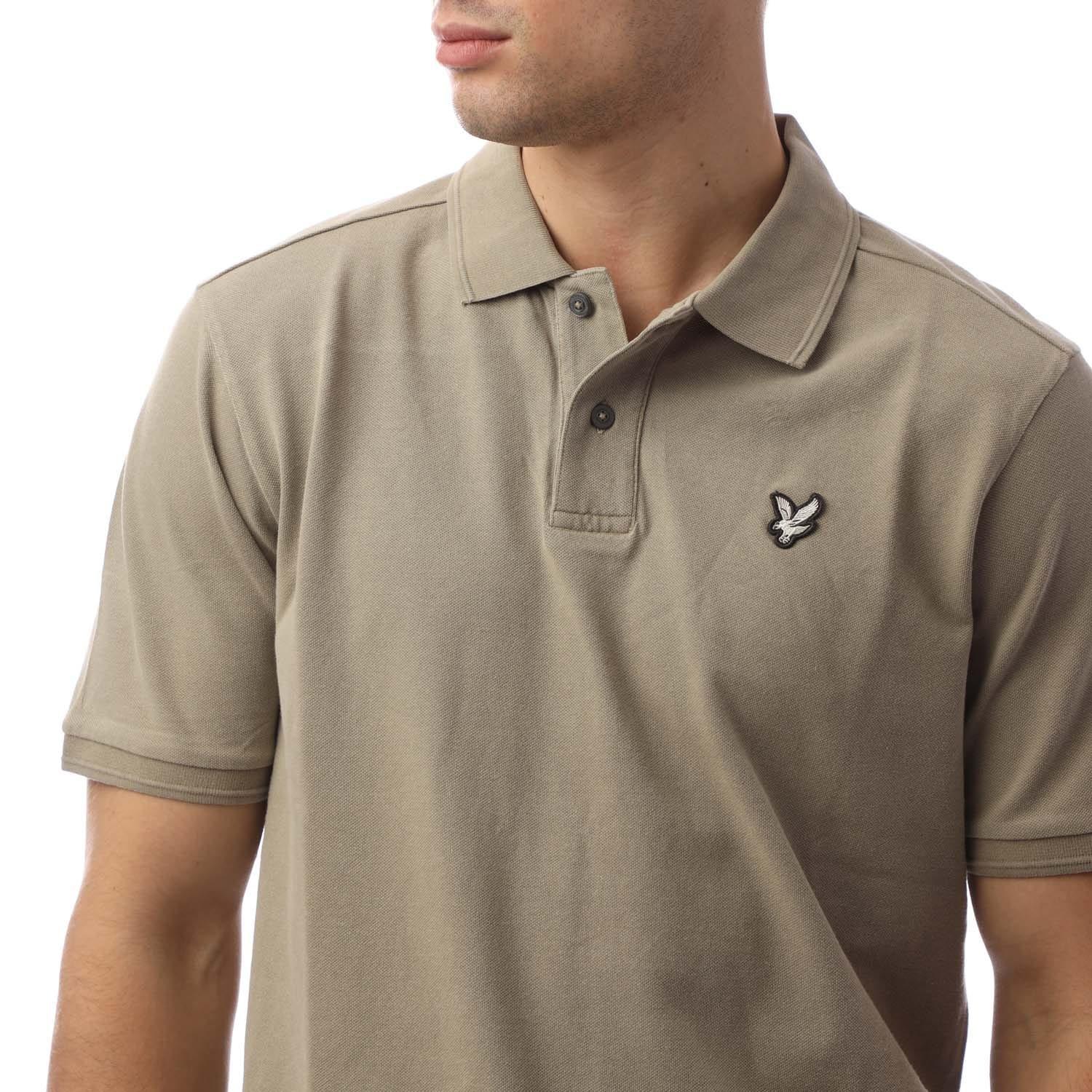 Beige - Lyle and Scott - Plain Natural Dye Polo Shirt - 3